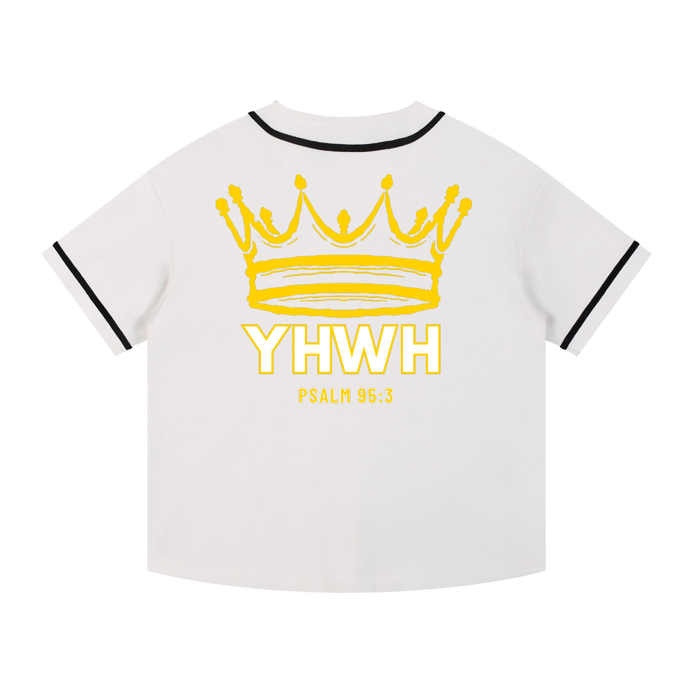 Psalm 95:3 Contrast Piped Button-Up Jersey