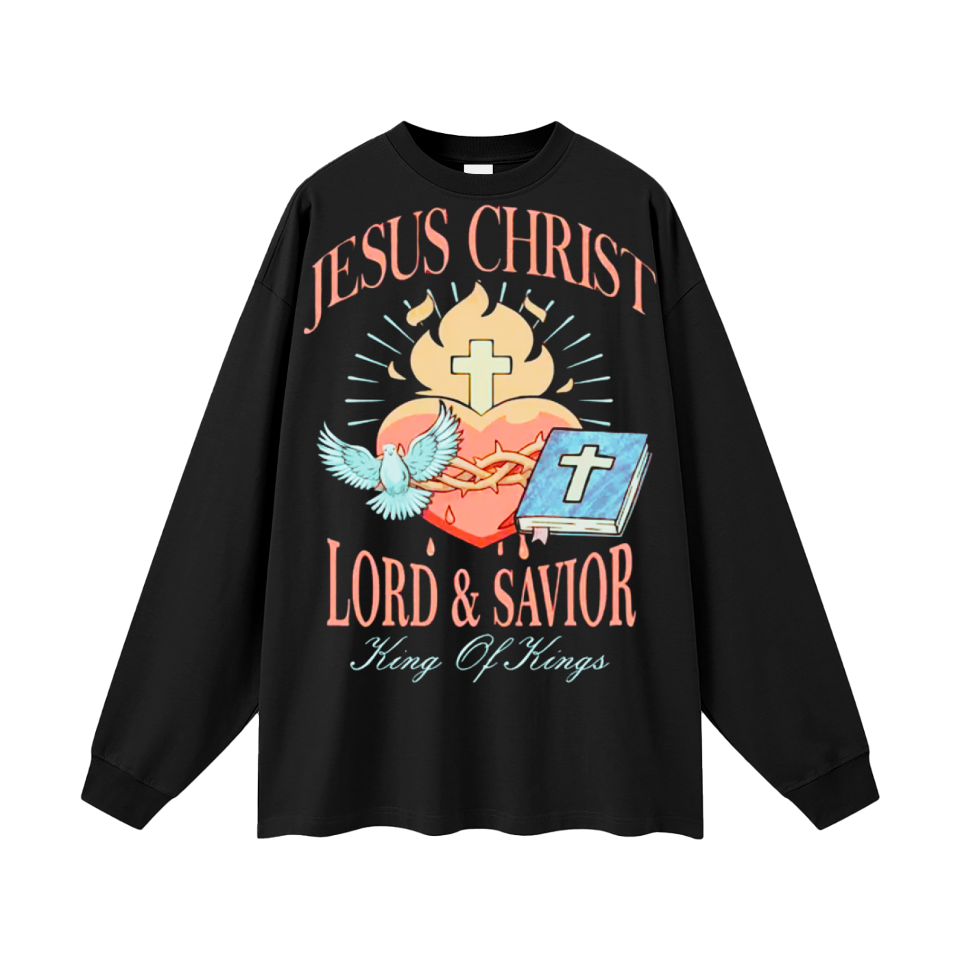 "Lord and Savior" Oversized Unisex Long Sleeve T-Shirt