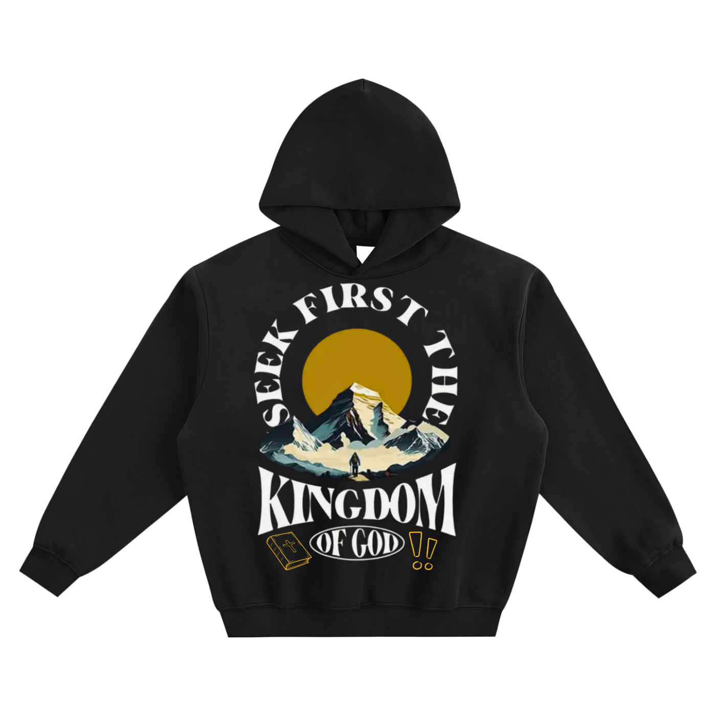 "Seek First" Fleeced Boxy Hoodie