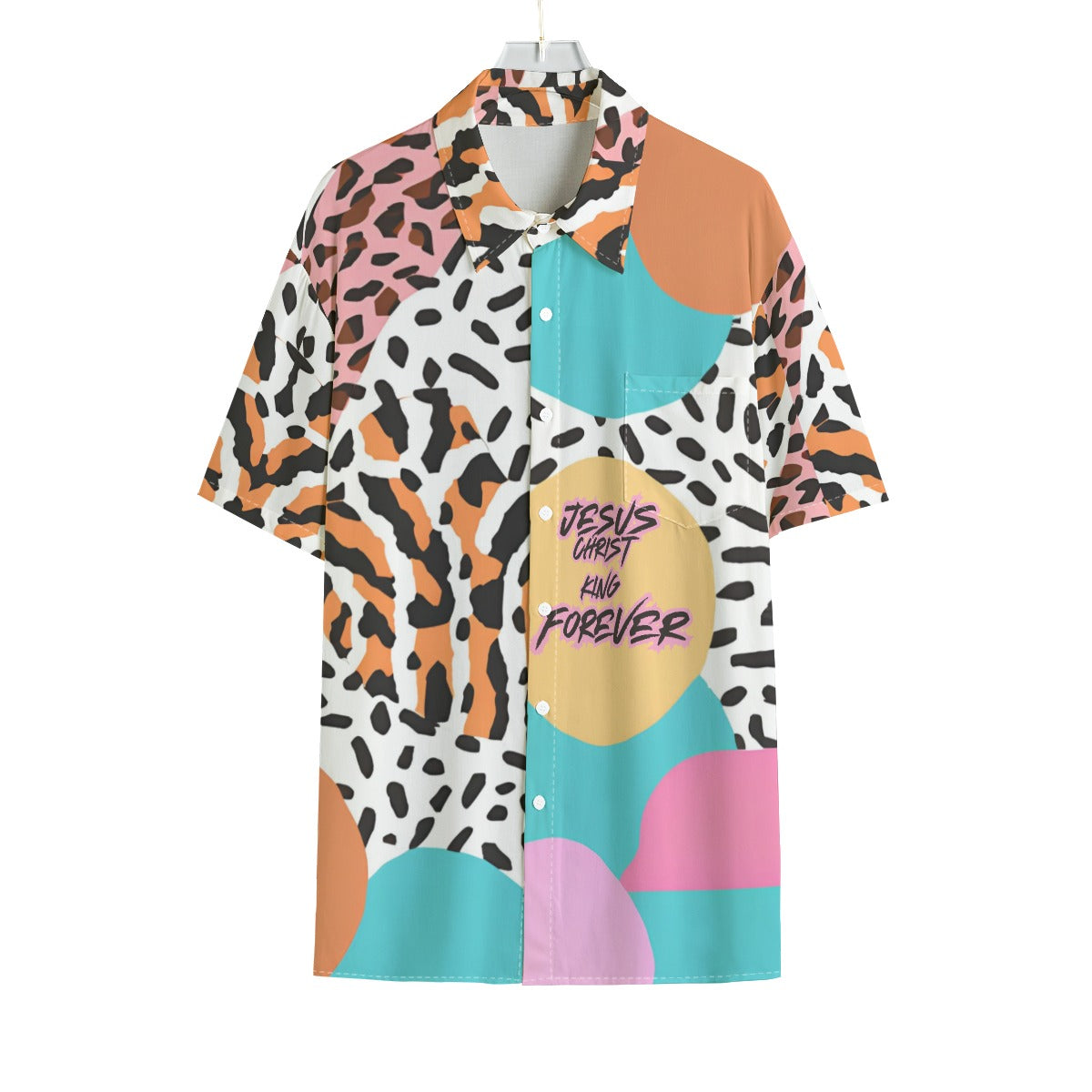 Jesus Christ King Forever Rayon Shirt With Pocket