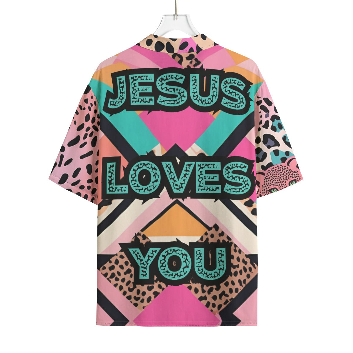 Jesus Loves You Hawaiian Rayon Shirt