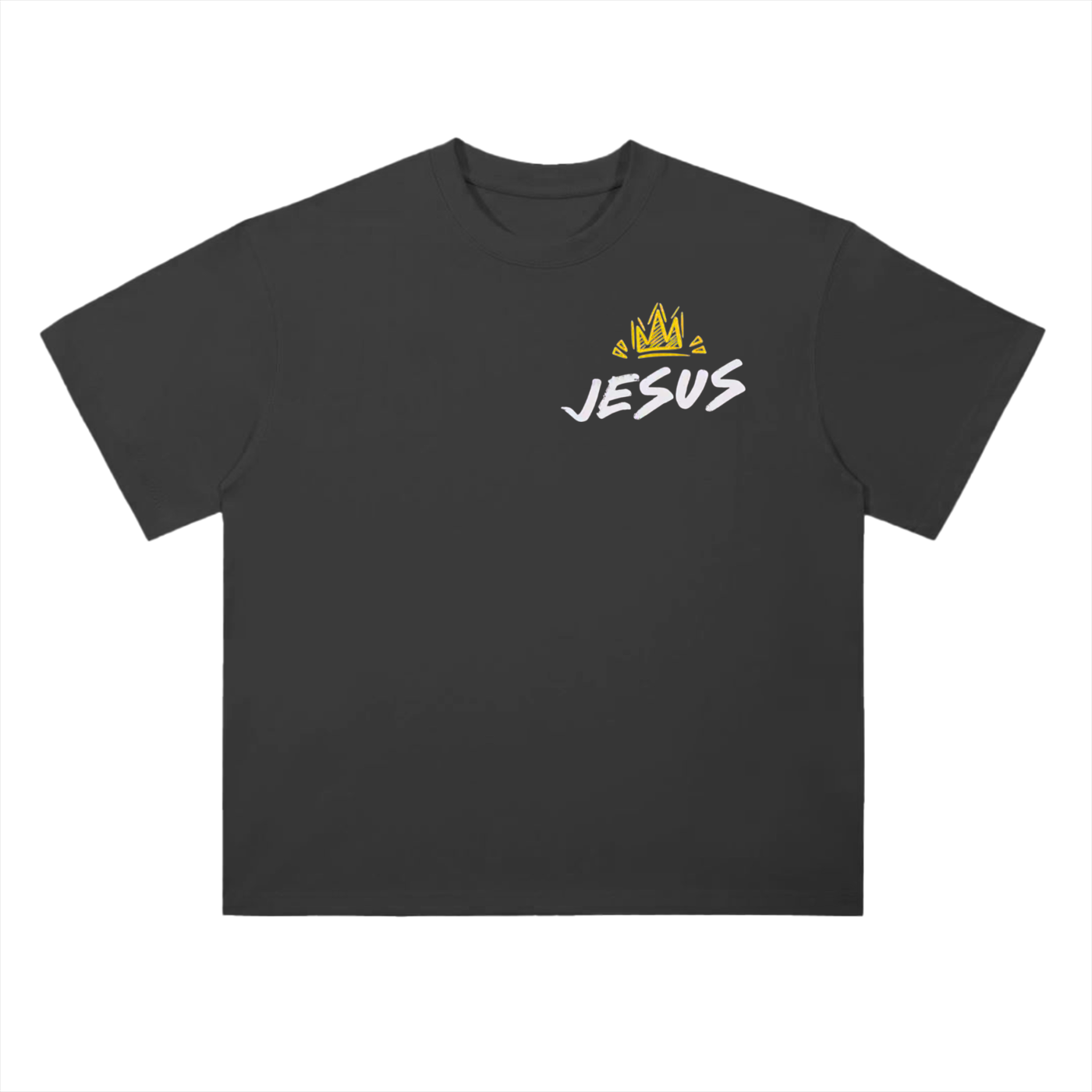 "Jesus is King" Heavyweight Drop Shoulder Cotton T-Shirt