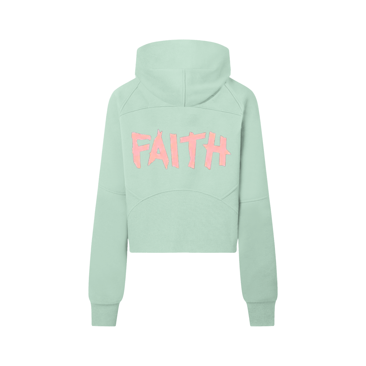 "Faith" Women's Cropped Half-Zip Hoodie