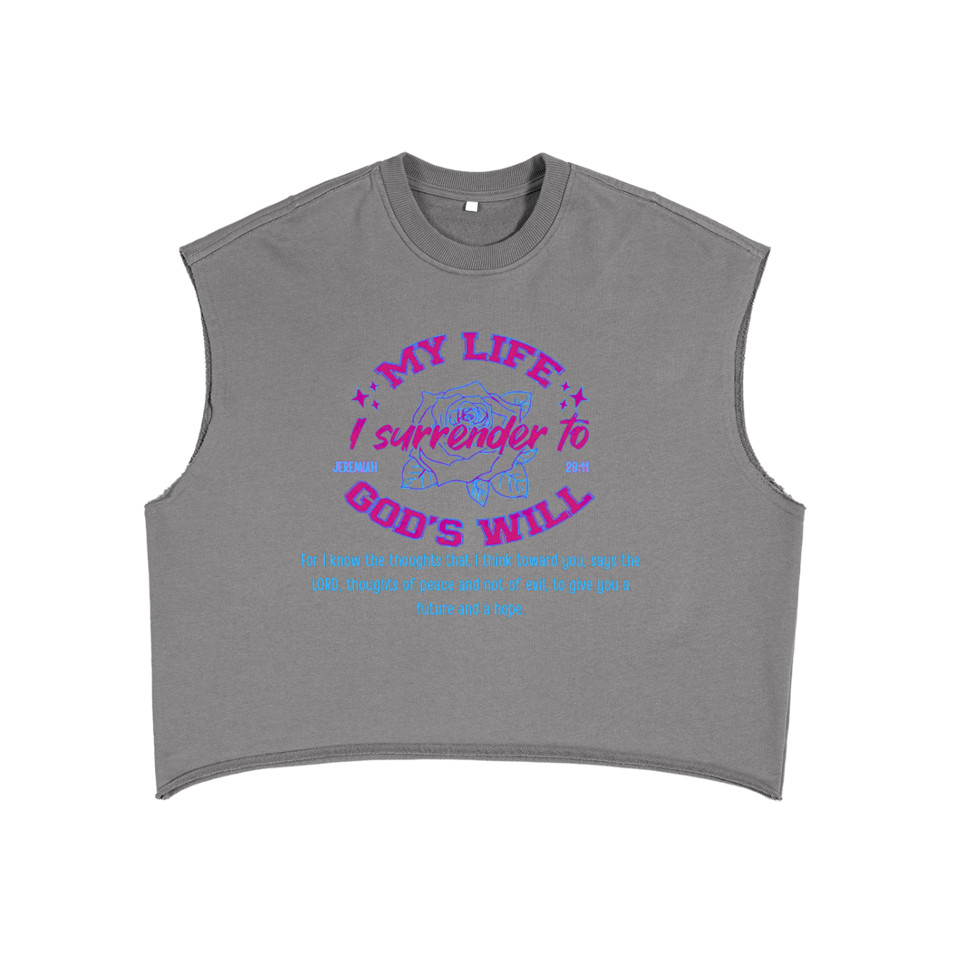 "I Surrender" French Terry Boxy Tank Top
