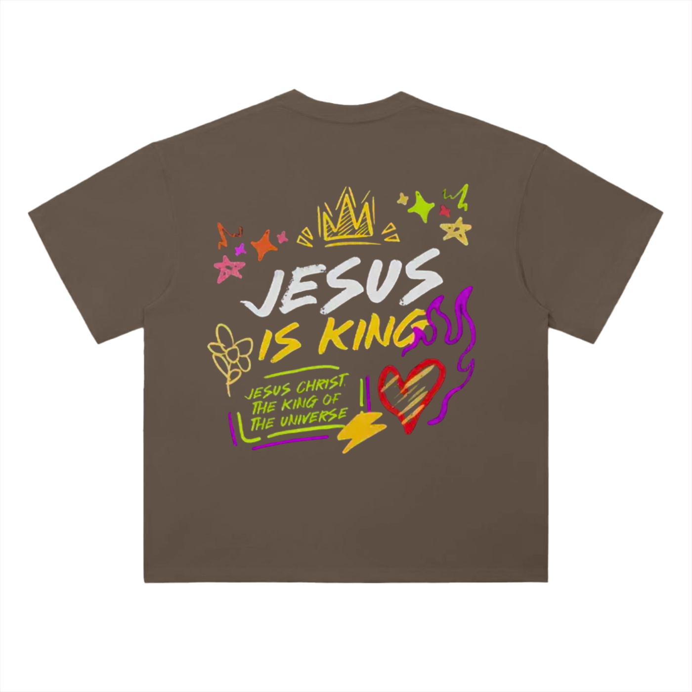 "Jesus is King" Heavyweight Drop Shoulder Cotton T-Shirt