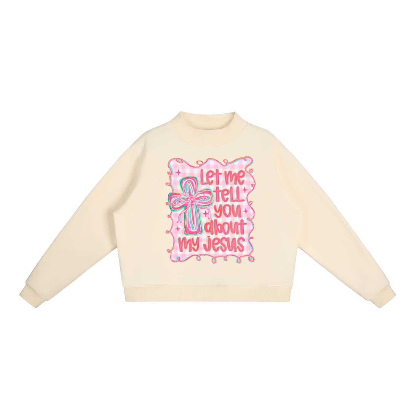 "My Jesus" Women's Essential Fleece Mid-Neck Crew Sweatshirt