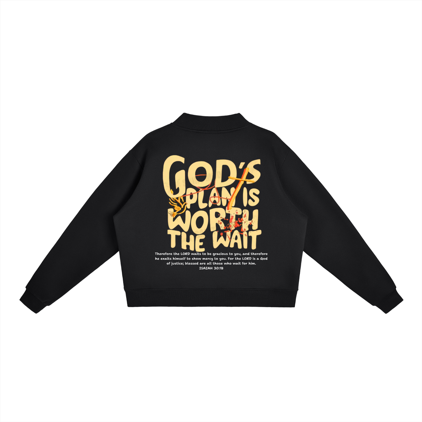 "God's Plan is worth the wait" Women's Essential Fleece Mid-Neck Crew Sweatshirt