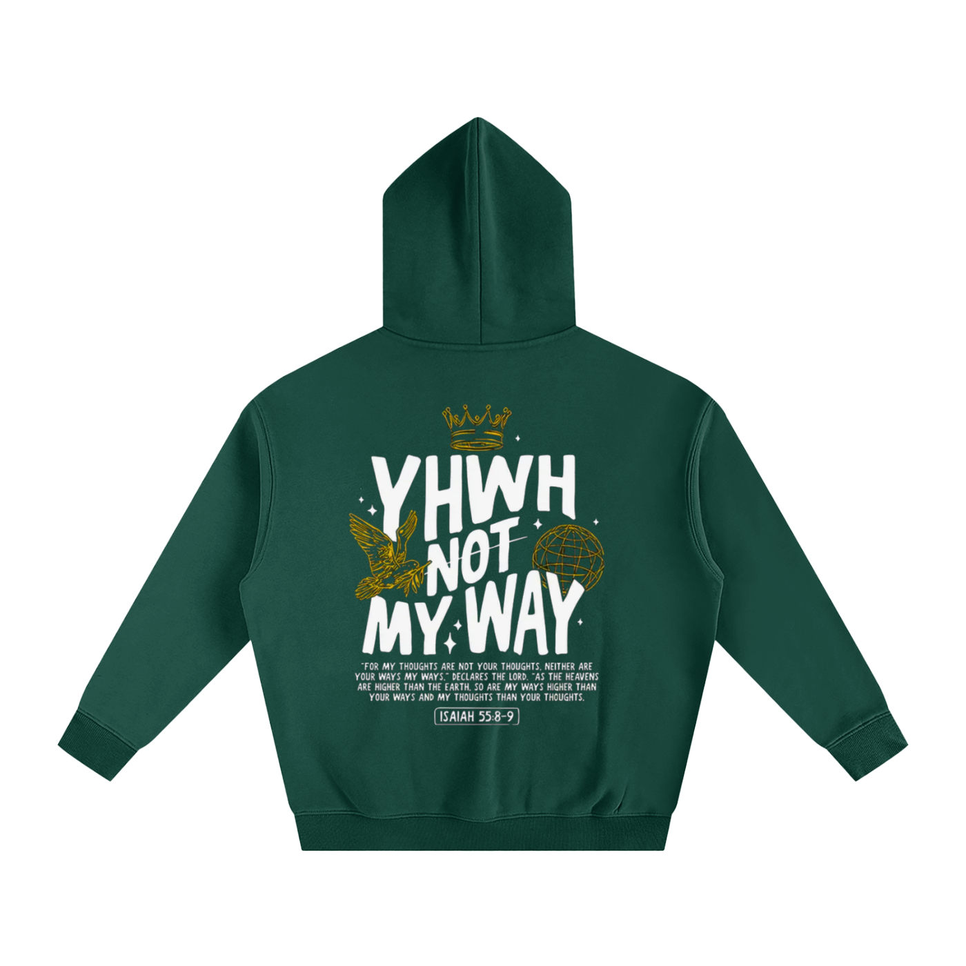 "YHWH NOT MY WAY" Oversize Fleeced Hoodie
