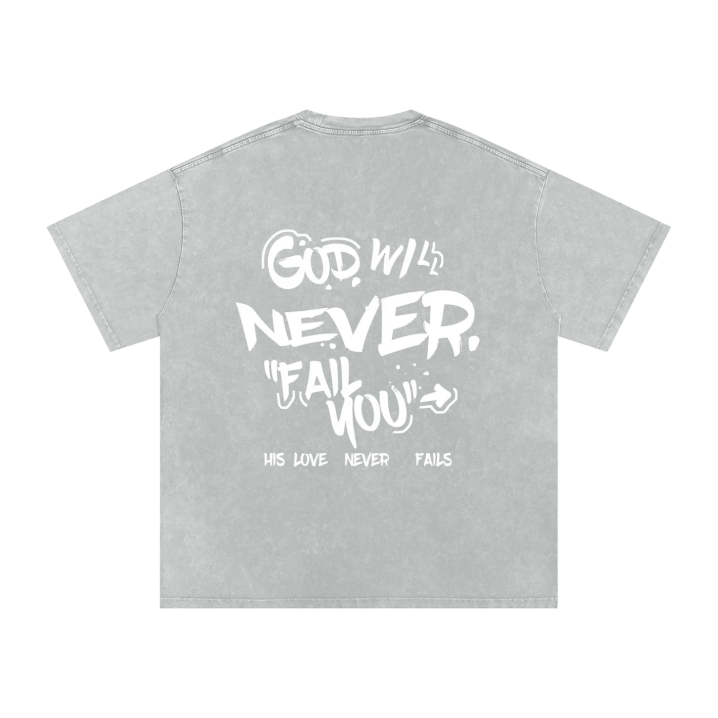 "Jesus is my everything" Snow Washed Oversized Cotton T-Shirt
