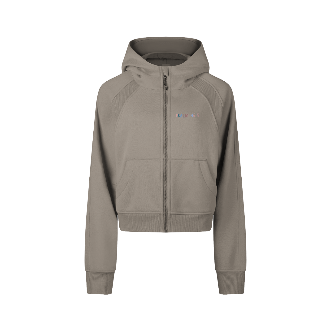 "Psalm 46:5" Women's Cropped Zip-Through Hoodie