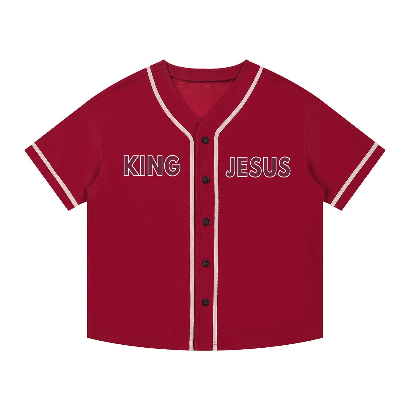 King Jesus Contrast Piped Button-Up Jersey
