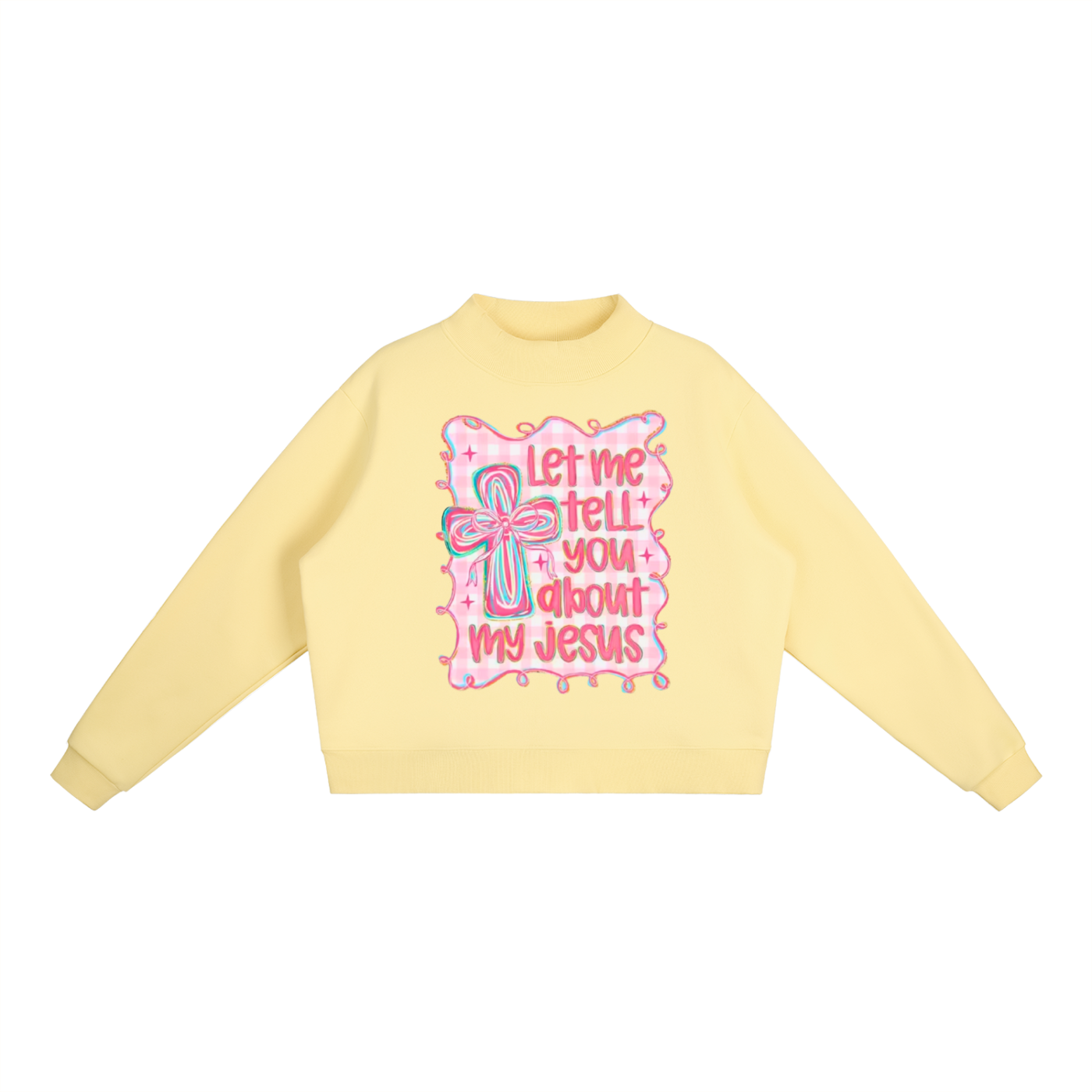 "My Jesus" Women's Essential Fleece Mid-Neck Crew Sweatshirt