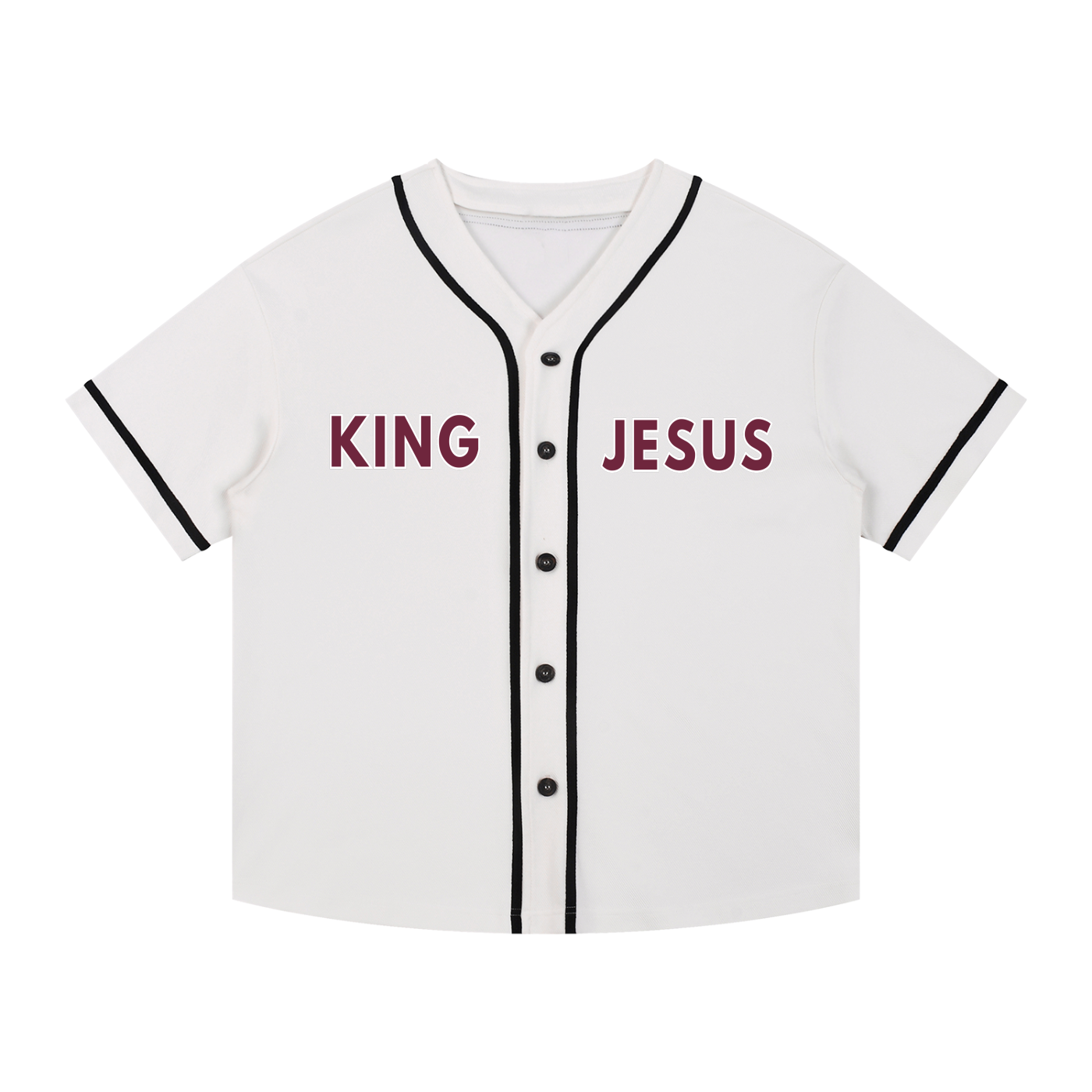 King Jesus Contrast Piped Button-Up Jersey