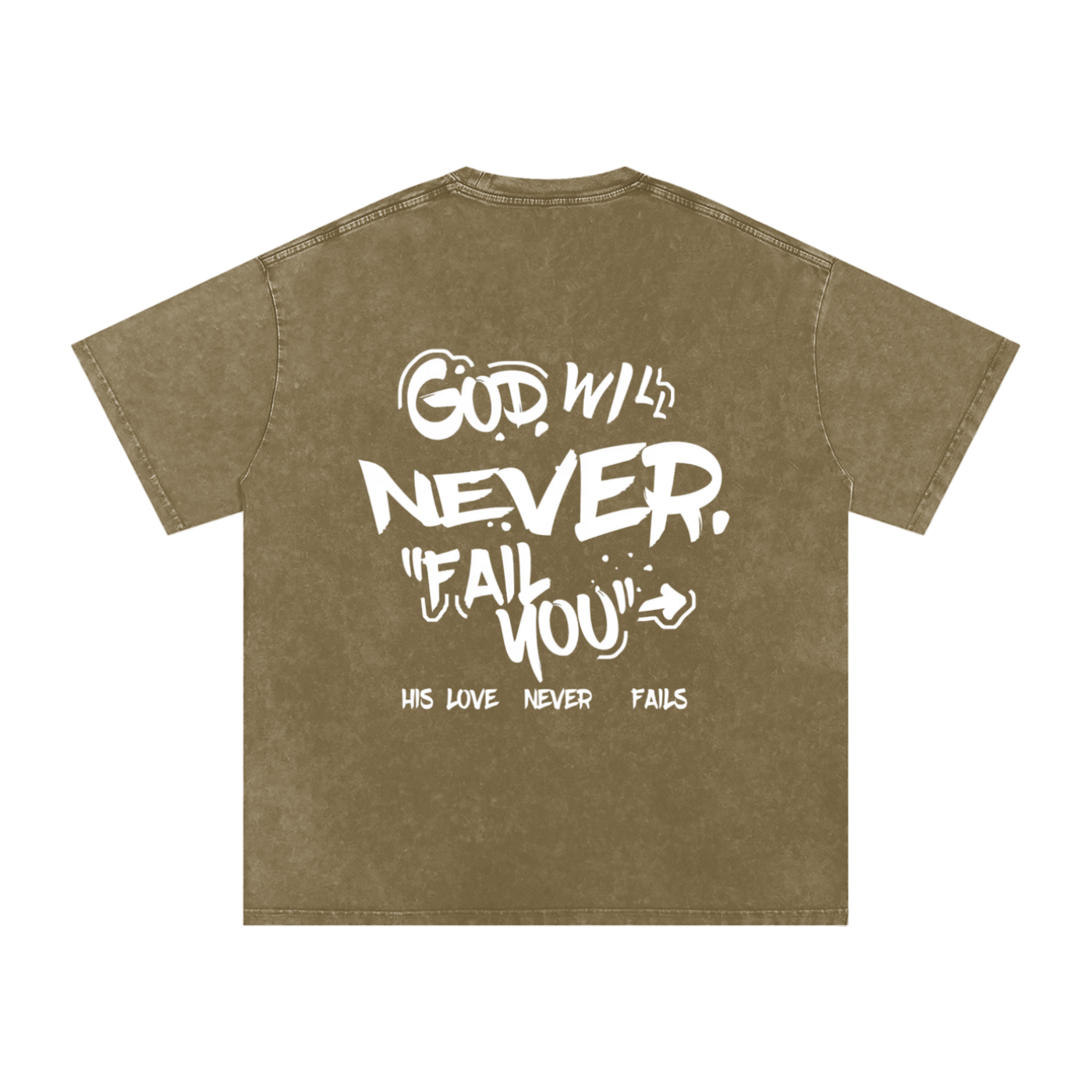 "Jesus is my everything" Snow Washed Oversized Cotton T-Shirt
