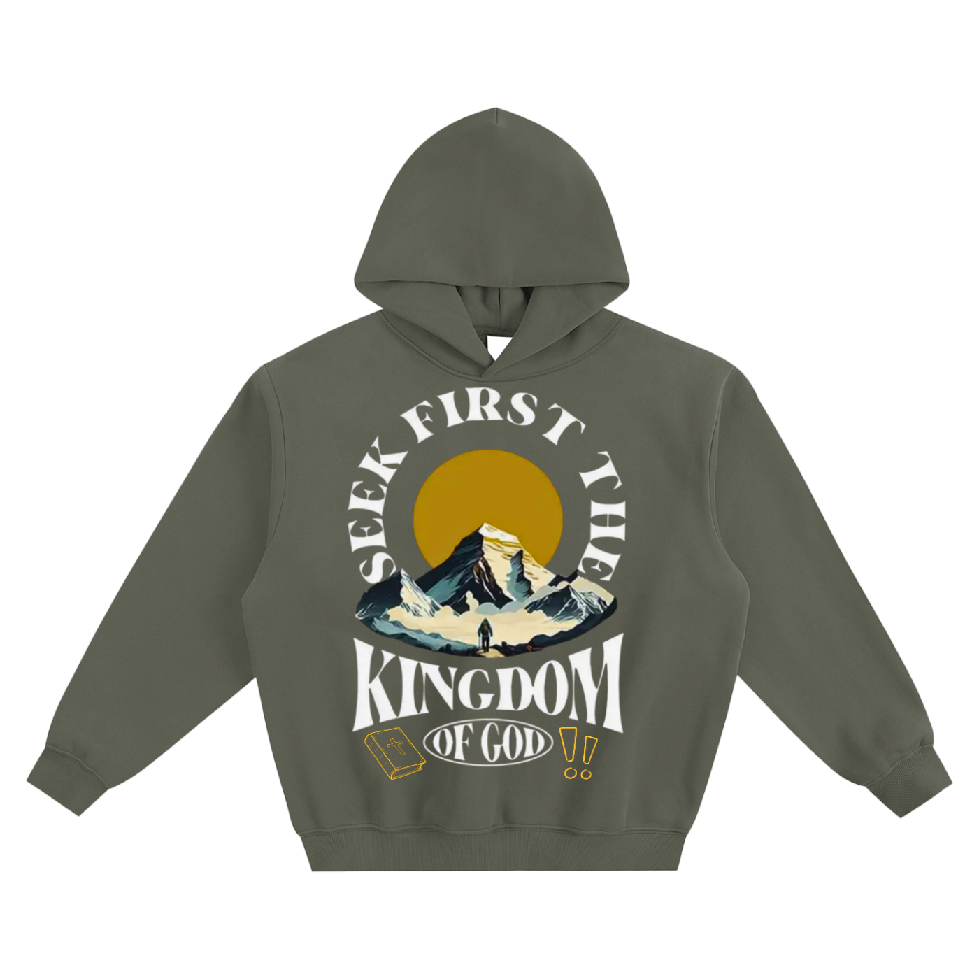 "Seek First" Fleeced Boxy Hoodie