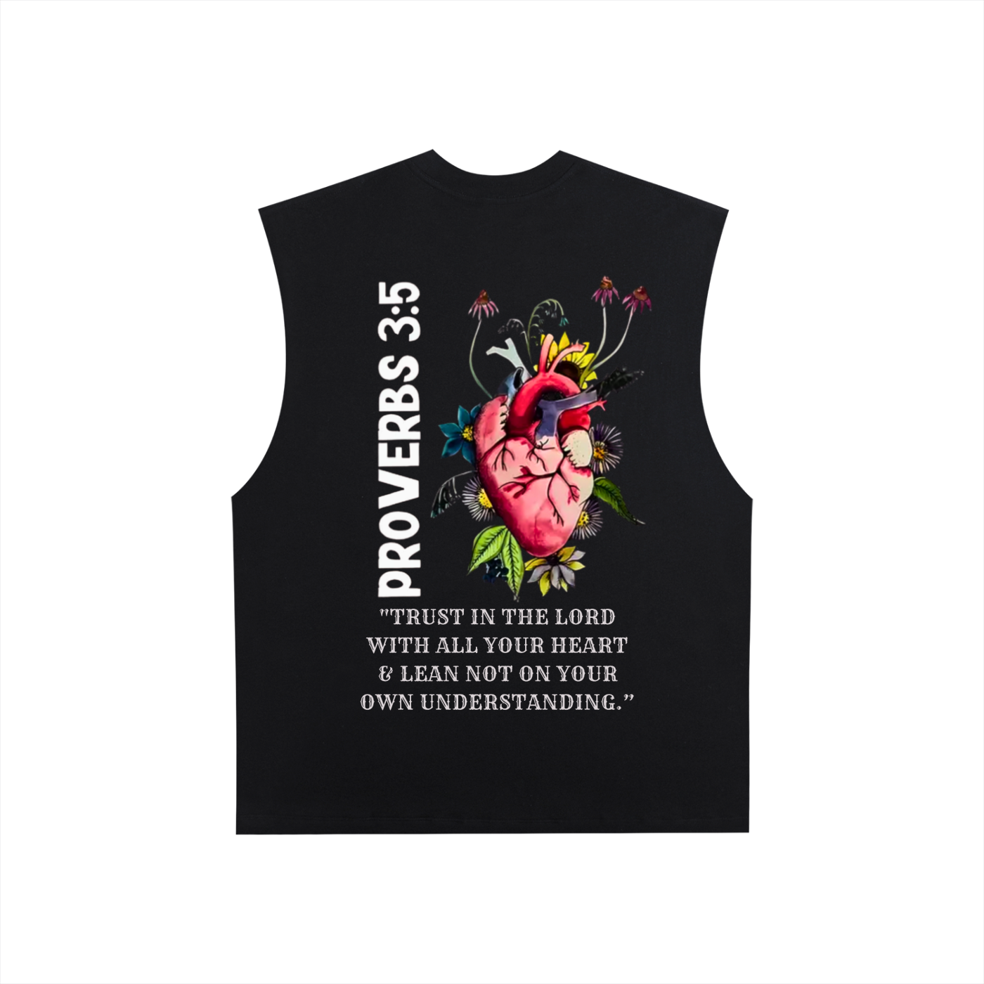 "Proverbs 3:5" Raw Edge Cotton Tank Top