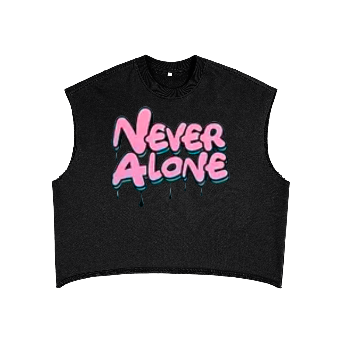 "Never Alone" French Terry Boxy Tank Top