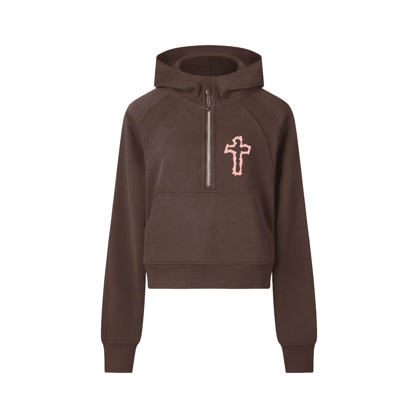 "Faith" Women's Cropped Half-Zip Hoodie