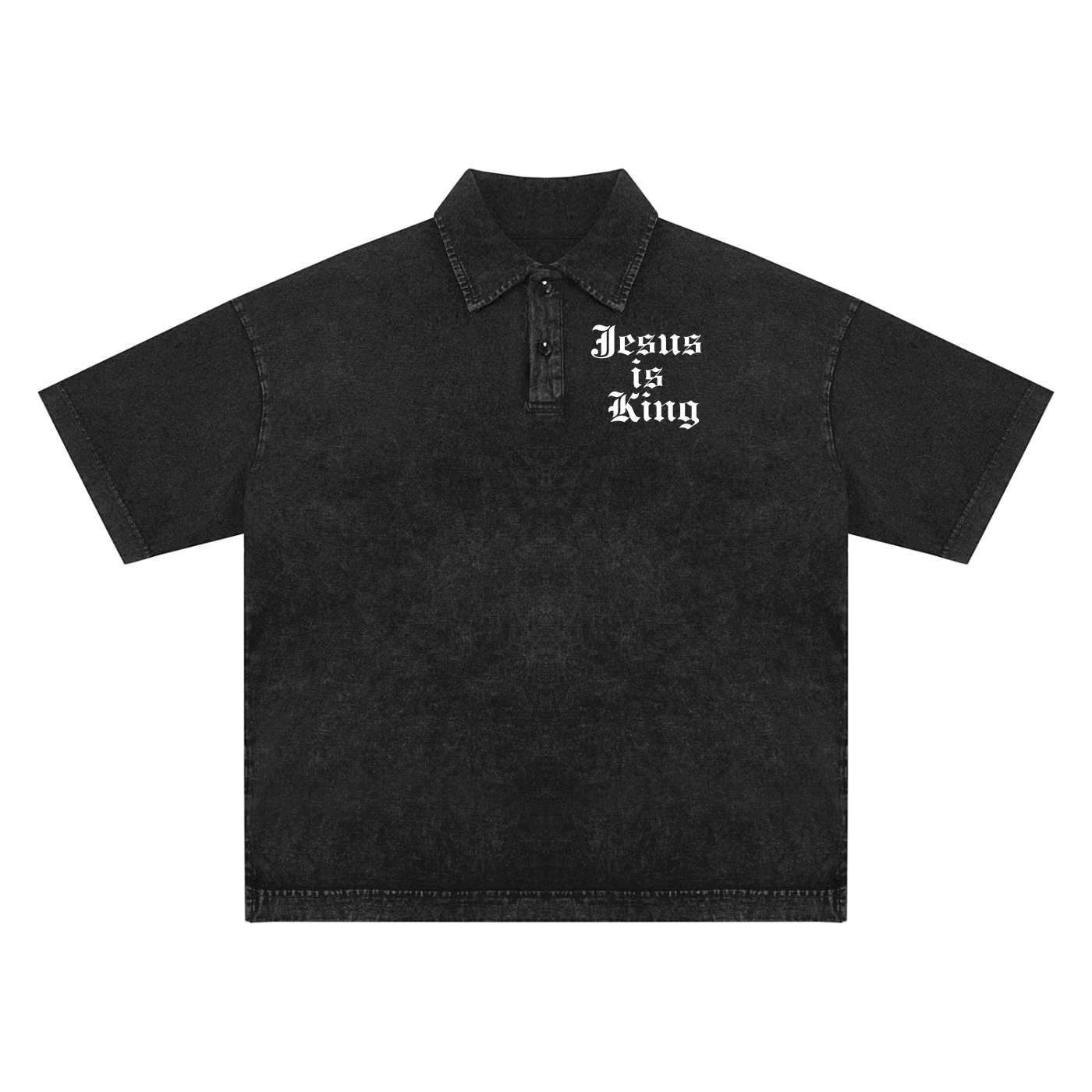 Jesus is king Heavyweight Snow-Washed Polo T-Shirt