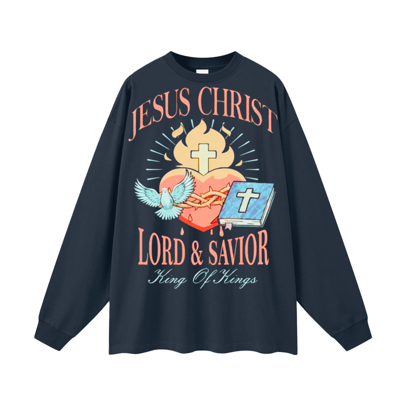 "Lord and Savior" Oversized Unisex Long Sleeve T-Shirt