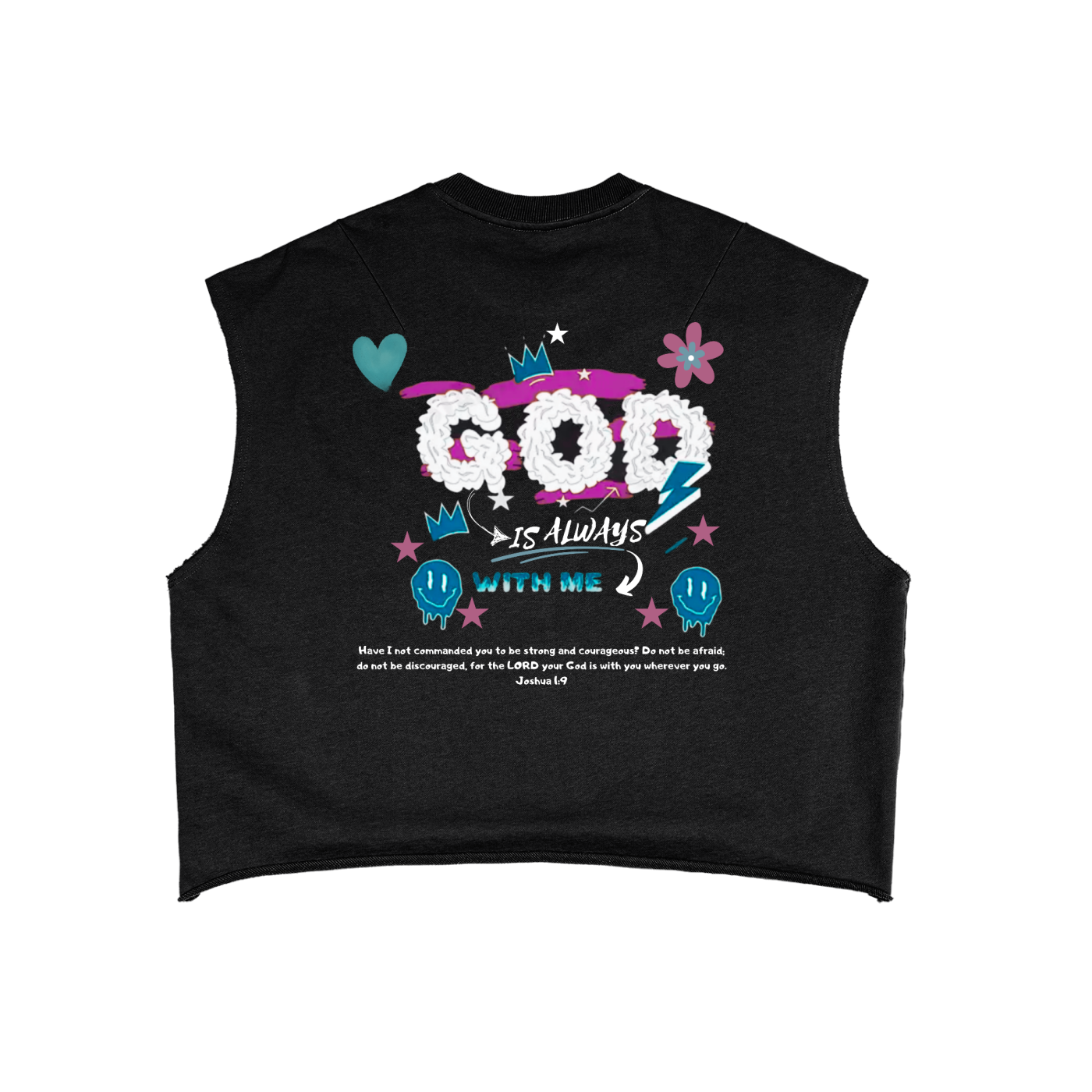 "Never Alone" French Terry Boxy Tank Top