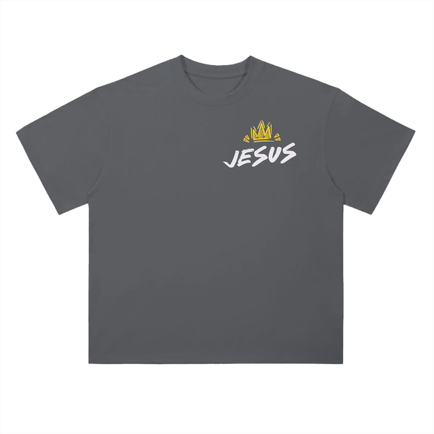 "Jesus is King" Heavyweight Drop Shoulder Cotton T-Shirt