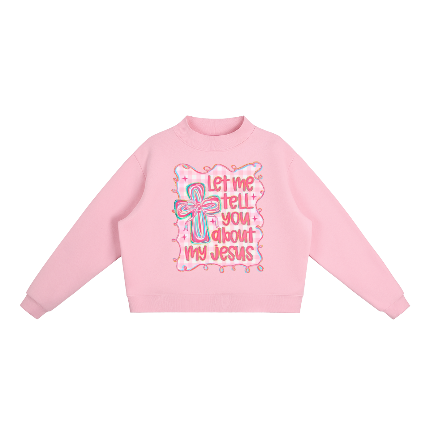 "My Jesus" Women's Essential Fleece Mid-Neck Crew Sweatshirt