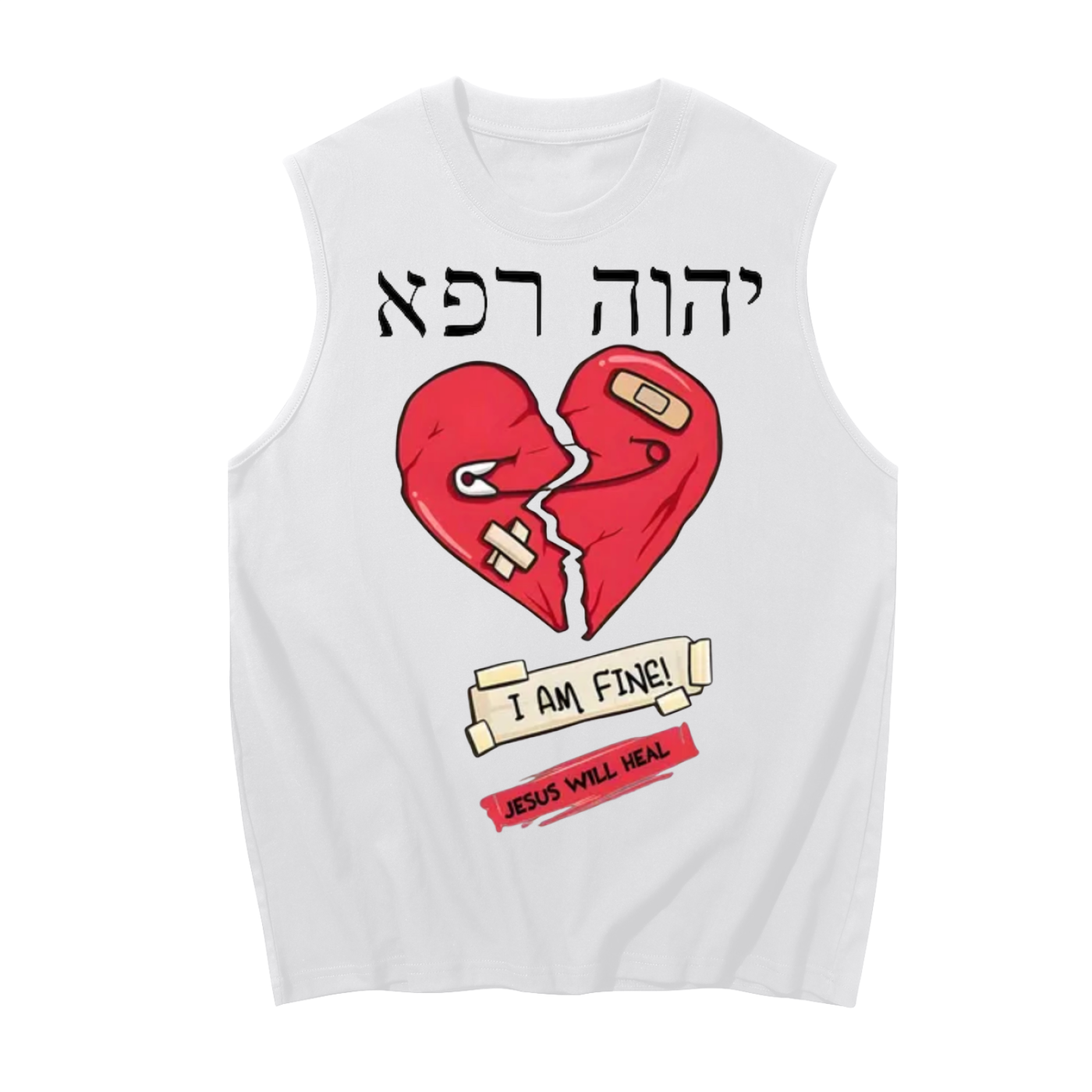 "YHWH RAPHA" Men's Sleeveless Cotton Tank Top
