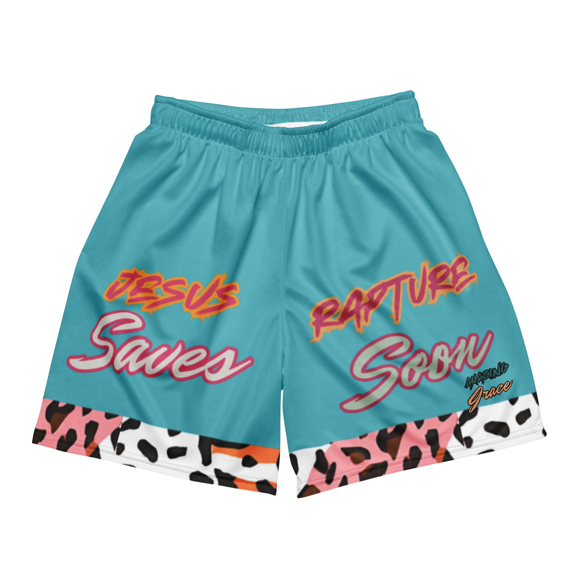 Jesus Saves Unisex mesh shorts