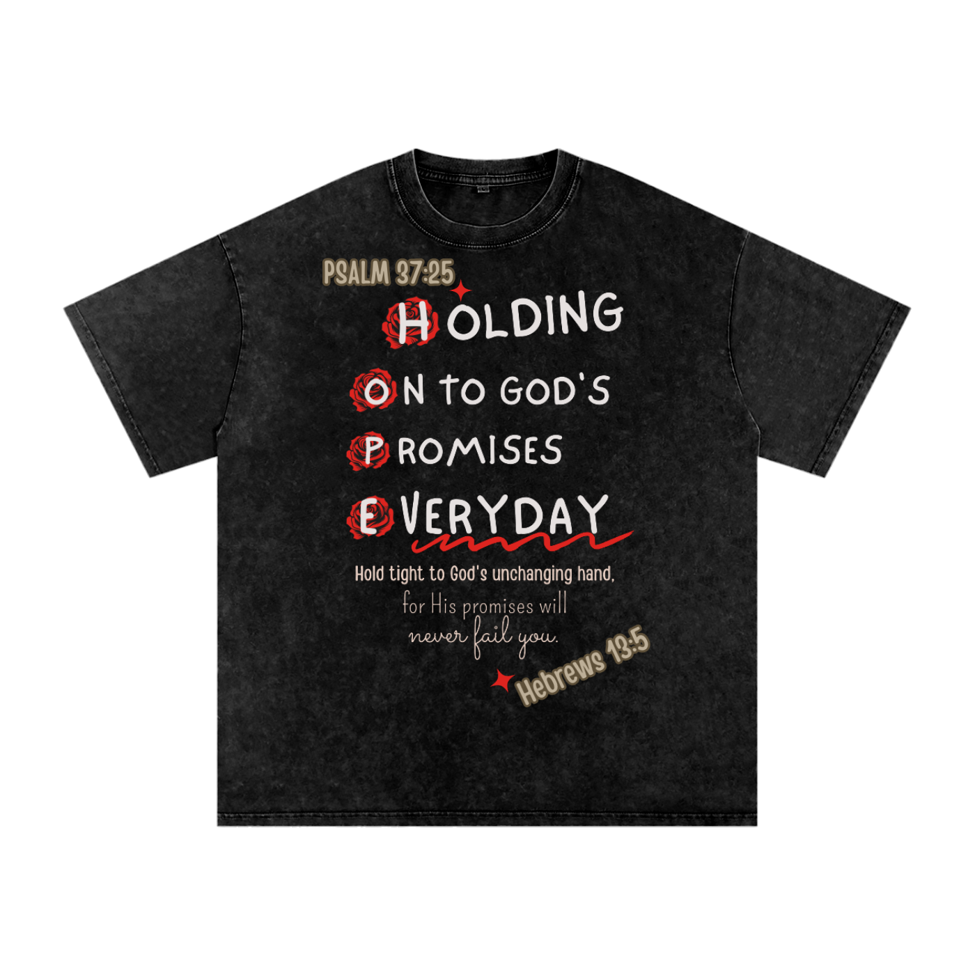 "HOPE" Snow Washed Oversized Cotton T-Shirt
