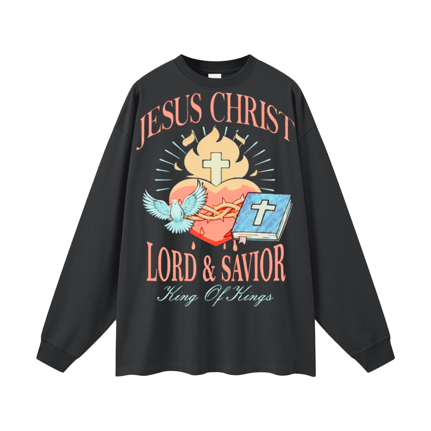 "Lord and Savior" Oversized Unisex Long Sleeve T-Shirt