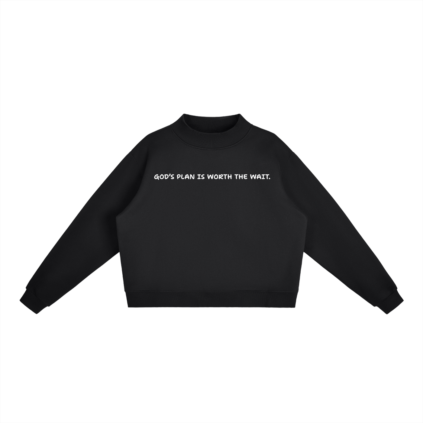 "God's Plan is worth the wait" Women's Essential Fleece Mid-Neck Crew Sweatshirt