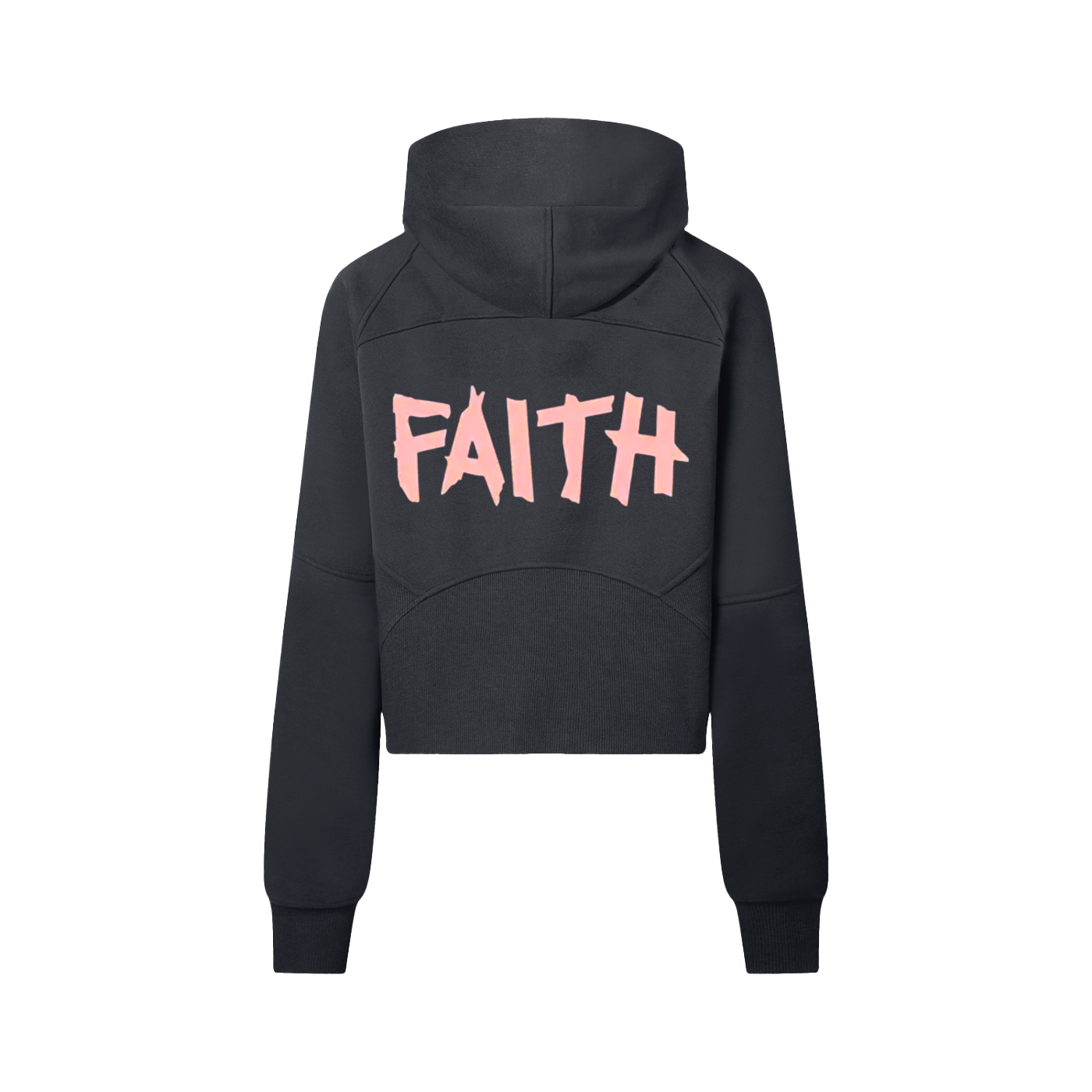 "Faith" Women's Cropped Half-Zip Hoodie