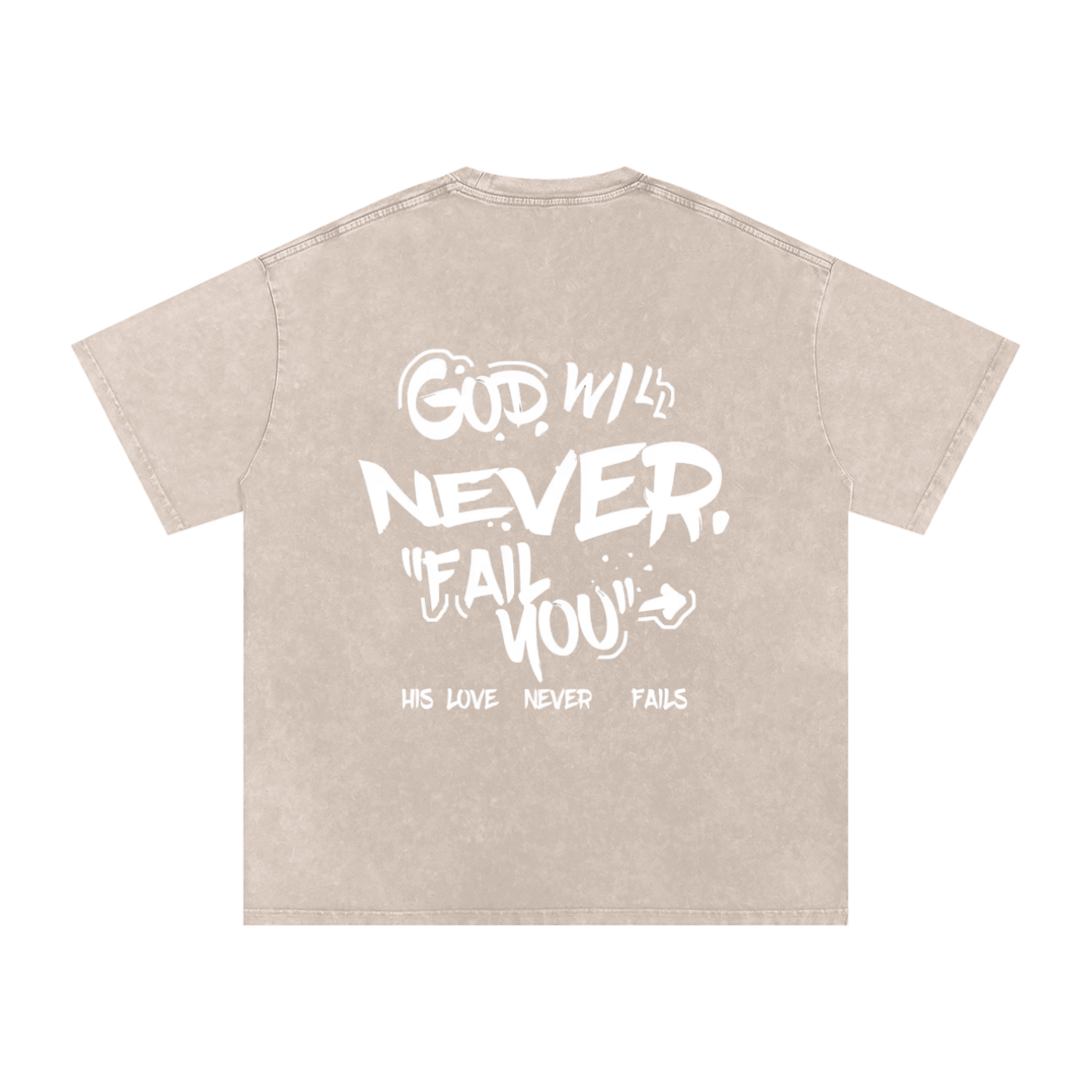"Jesus is my everything" Snow Washed Oversized Cotton T-Shirt