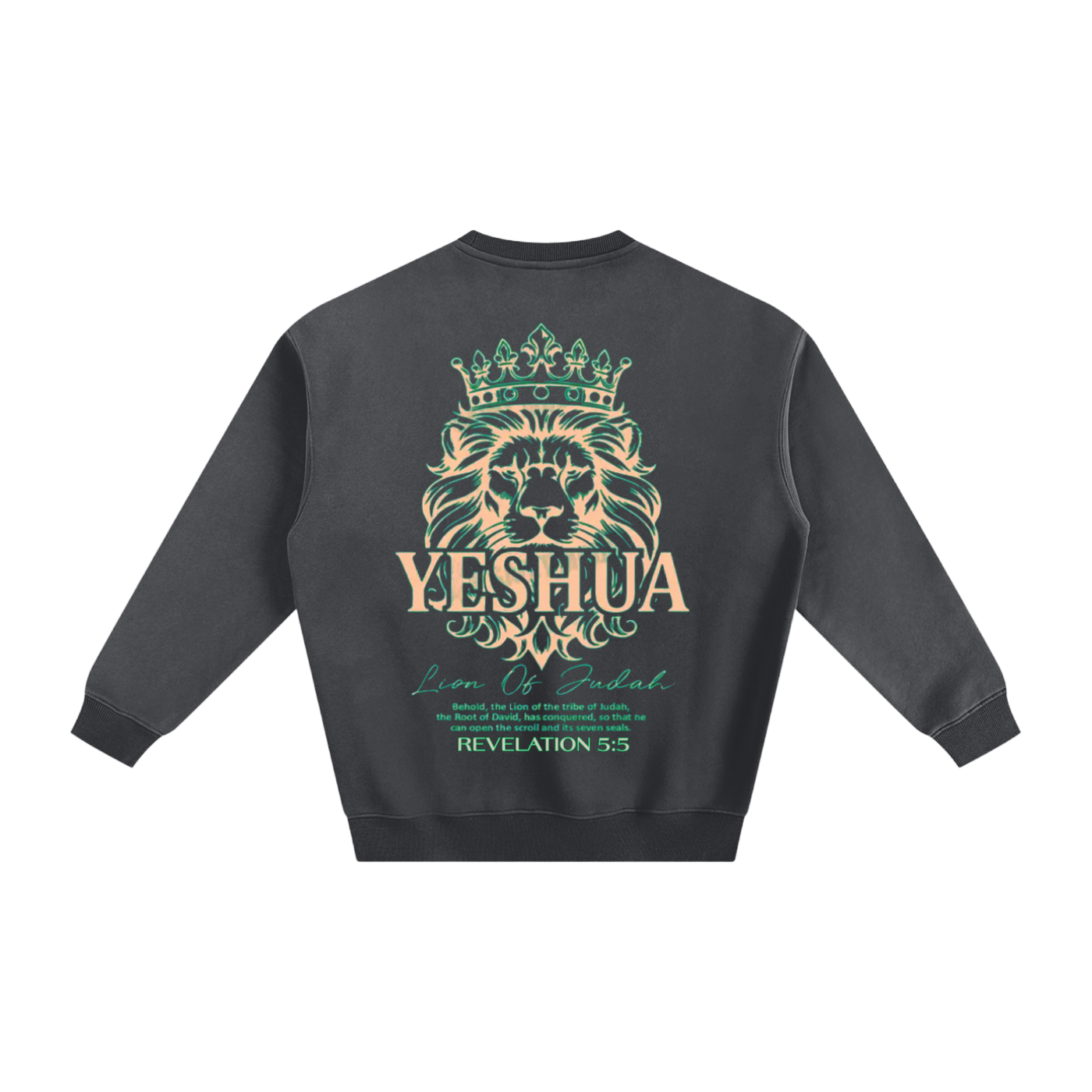LION of JUDAH" Revelation 5:5" Fleeced Sweatshirt