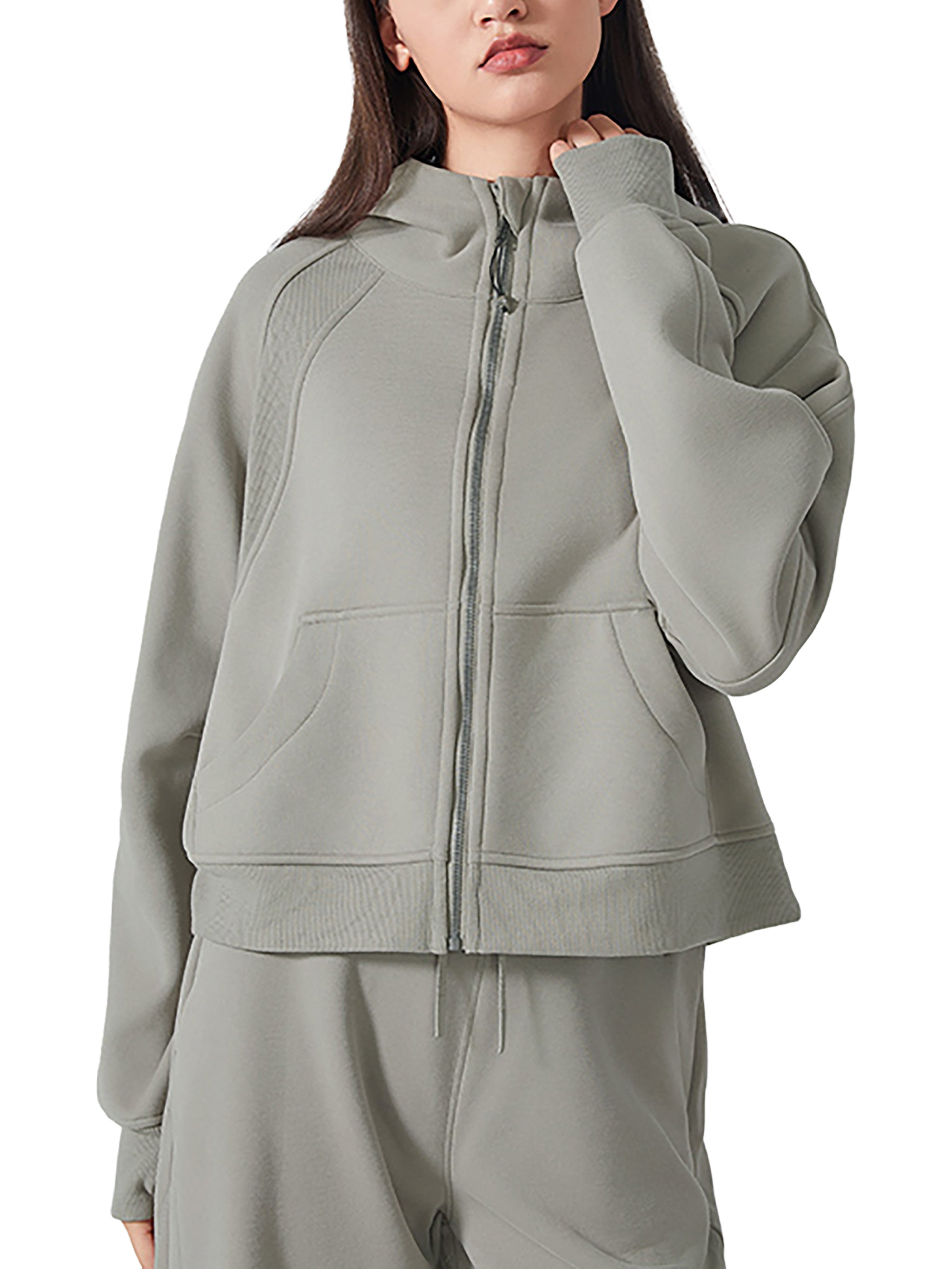 "Psalm 46:5" Women's Cropped Zip-Through Hoodie