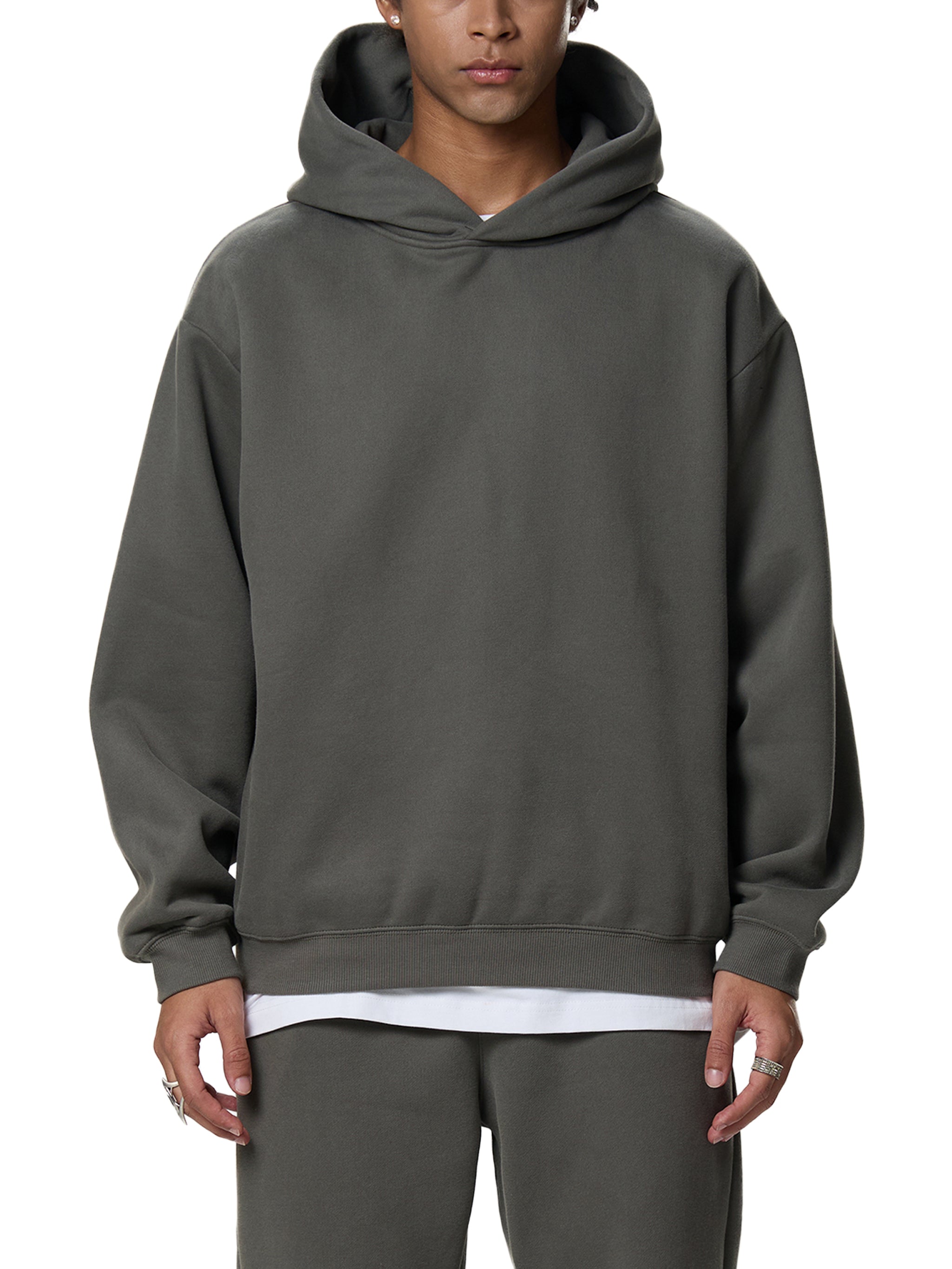 "Seek First" Fleeced Boxy Hoodie
