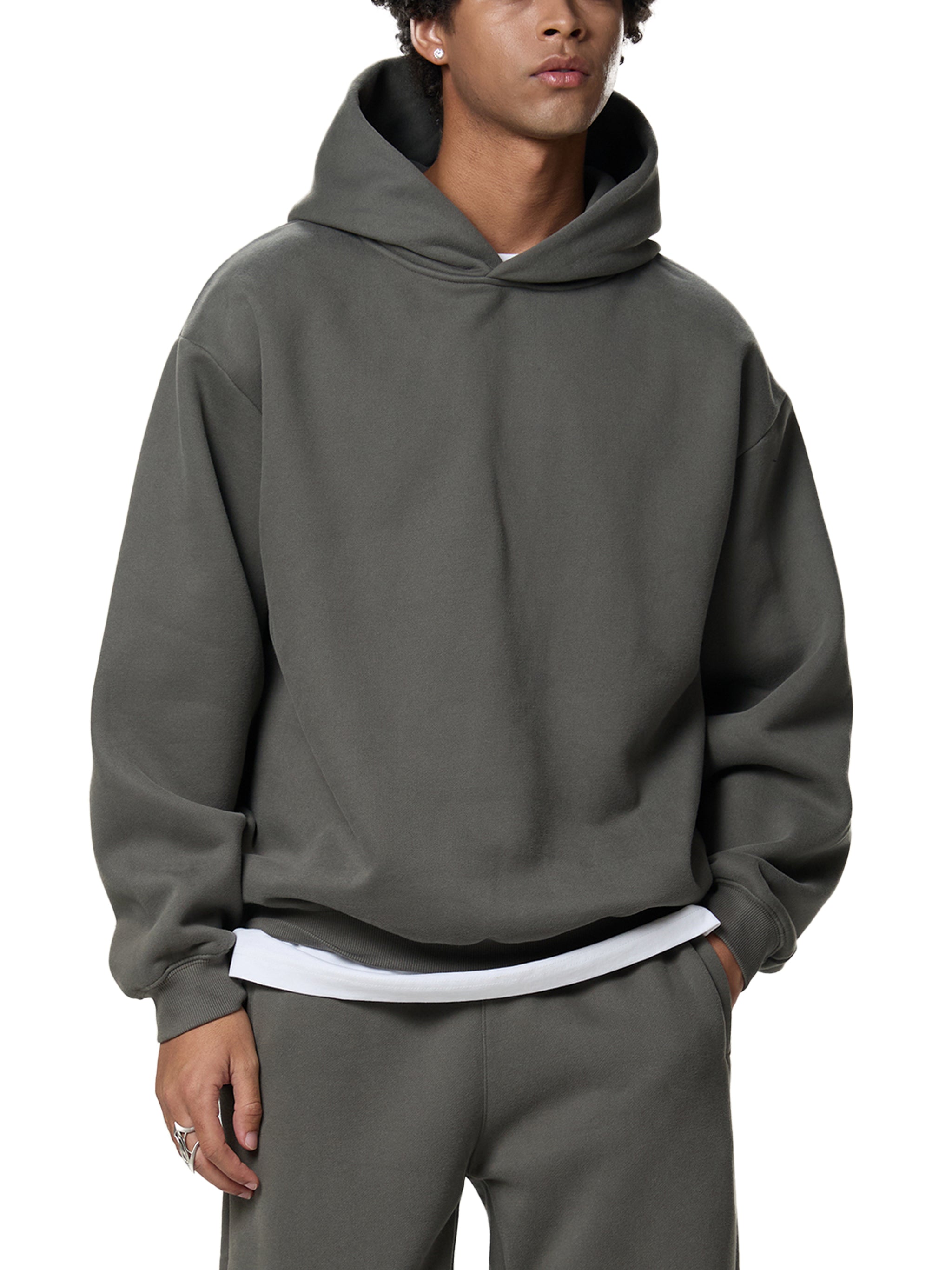 "Seek First" Fleeced Boxy Hoodie