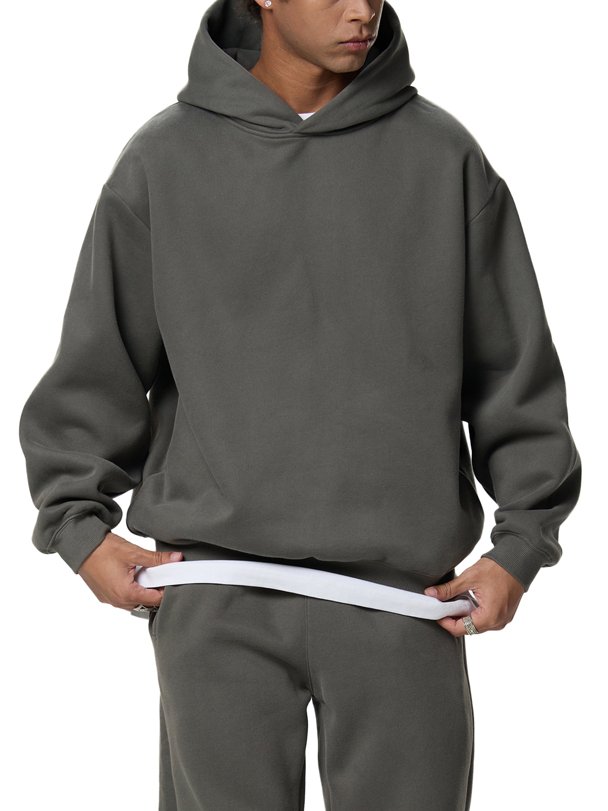 "Seek First" Fleeced Boxy Hoodie