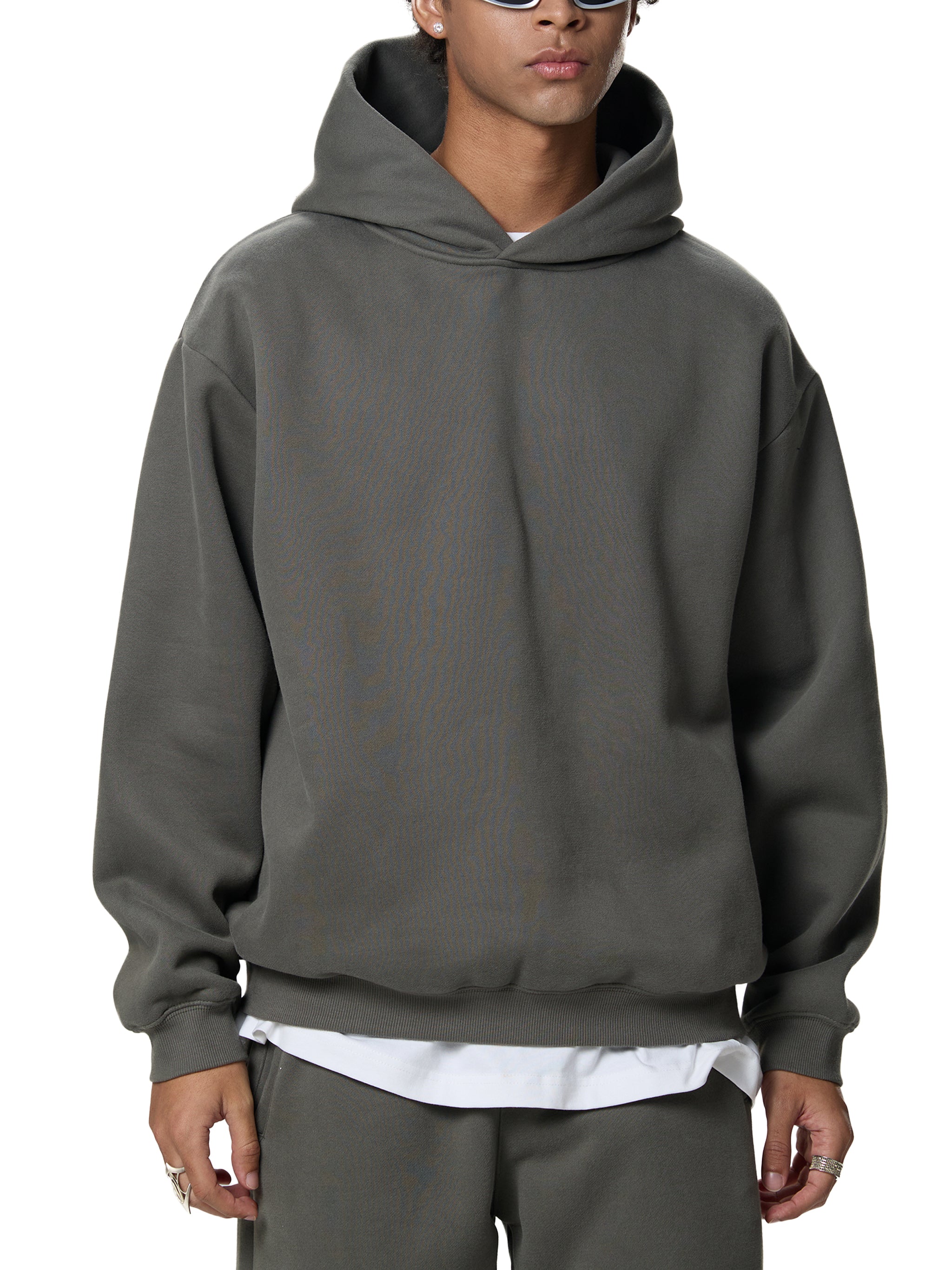 "Seek First" Fleeced Boxy Hoodie