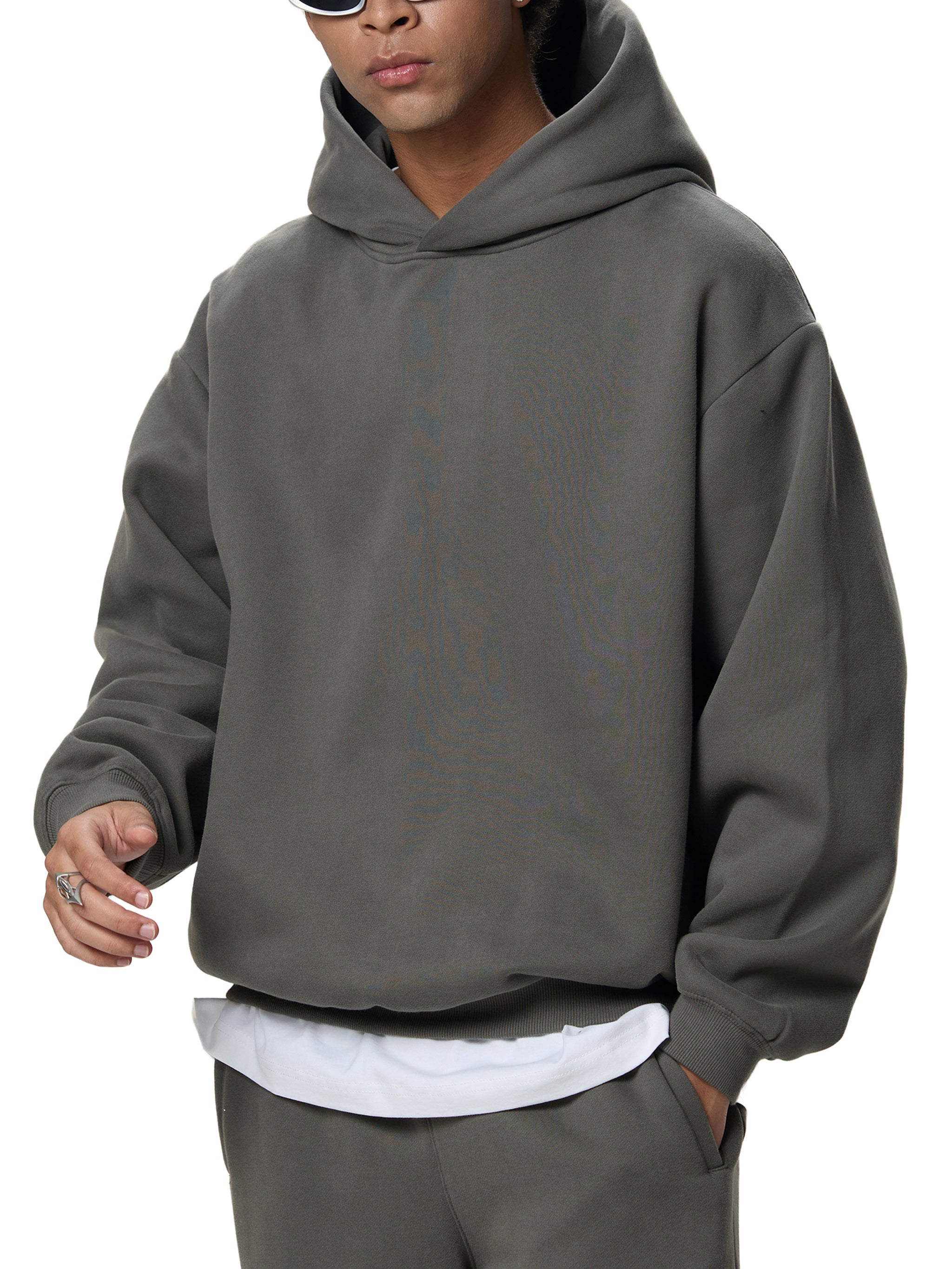 "Seek First" Fleeced Boxy Hoodie