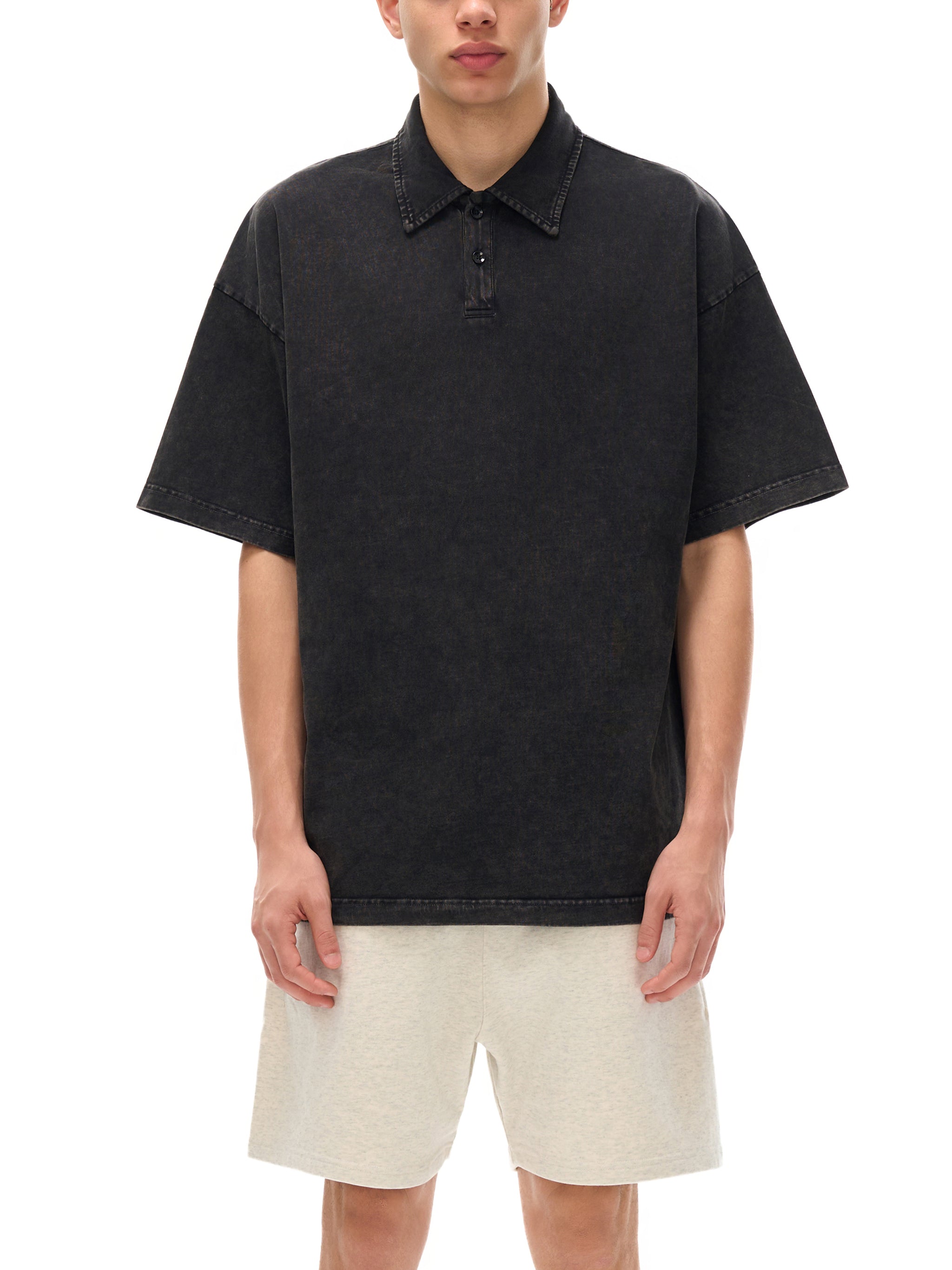 Jesus is king Heavyweight Snow-Washed Polo T-Shirt