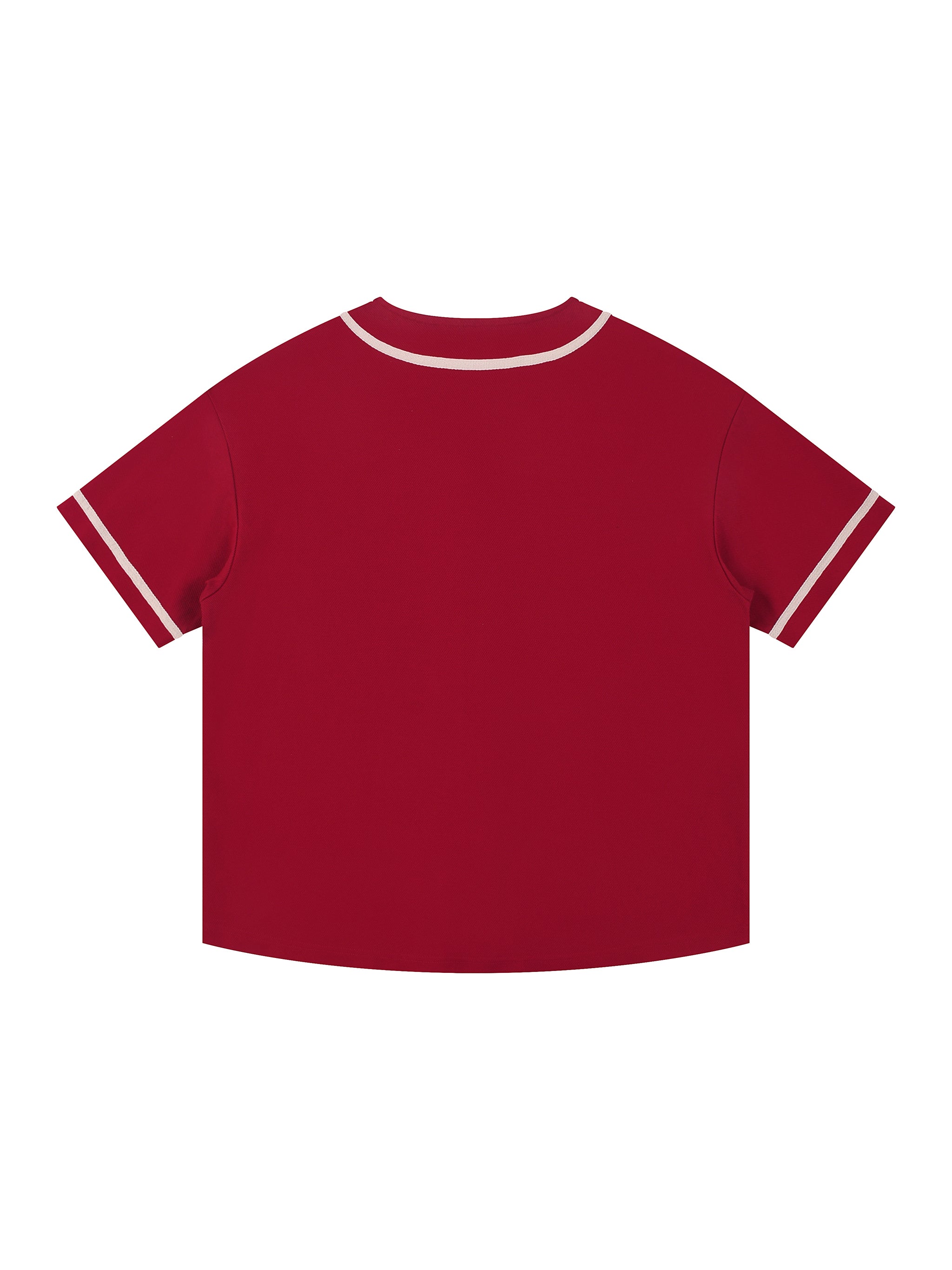 Faith Over Fear Contrast Piped Button-Up Jersey