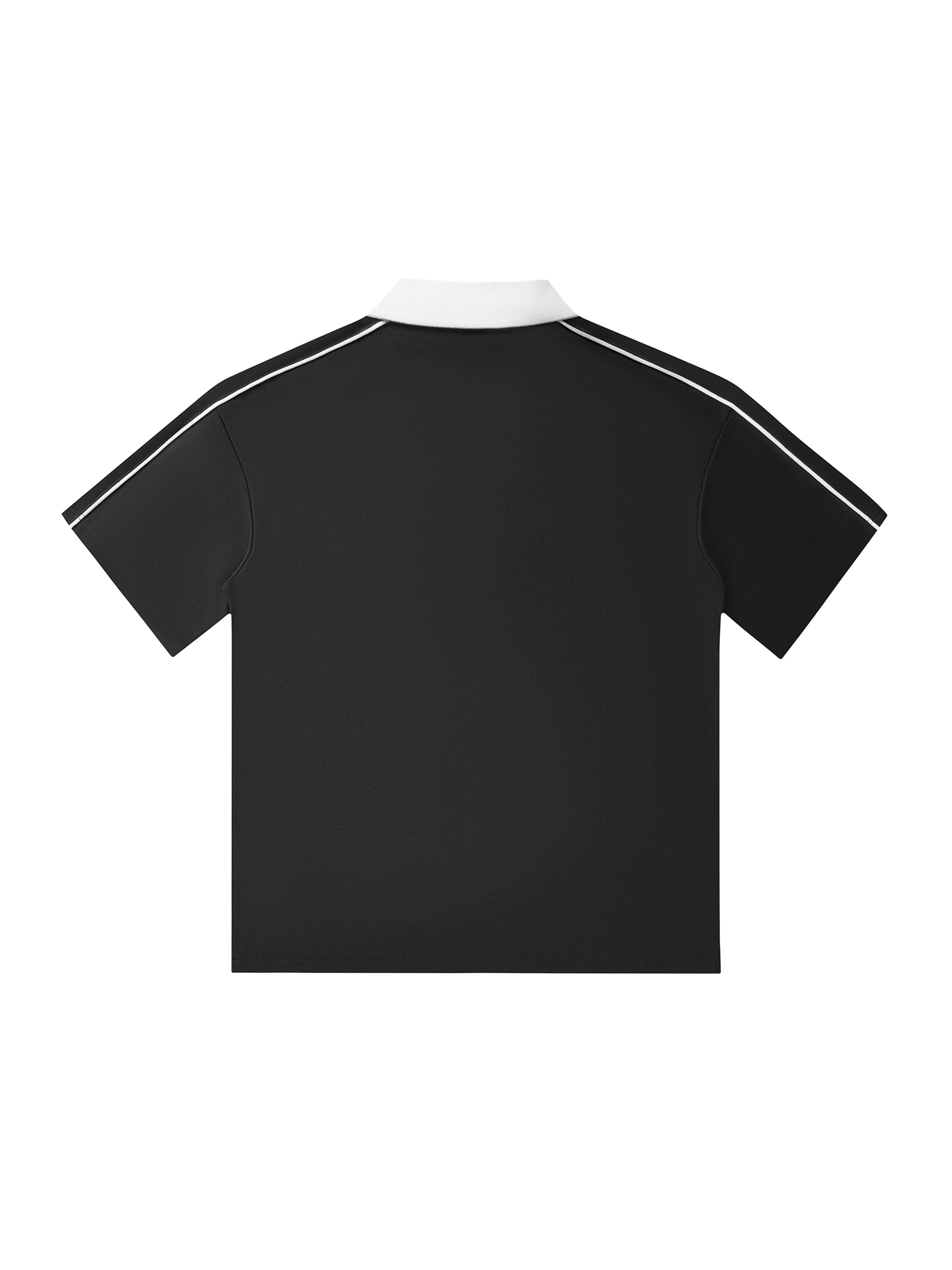 "YHWH SHAMMAH" Contrast Collar Short-Sleeve Polo Shirt