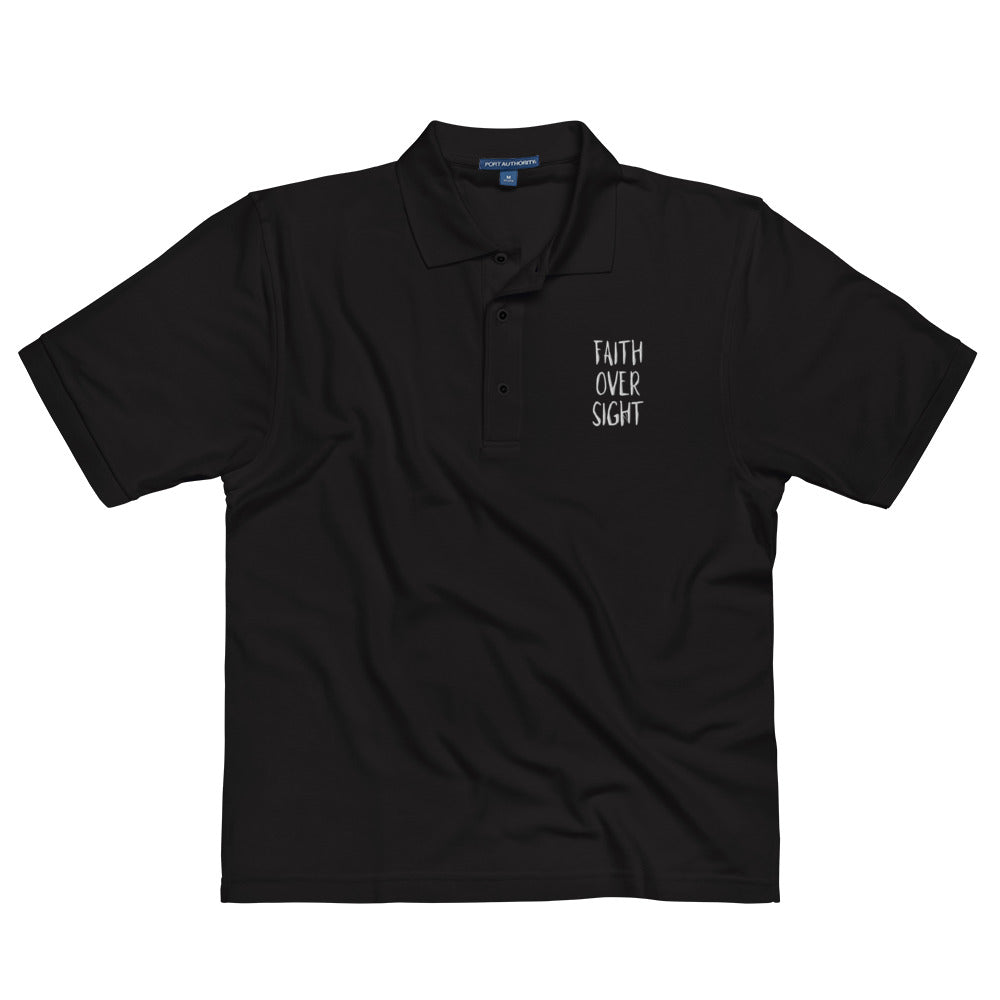 Faith Over Sight Men's Premium Polo