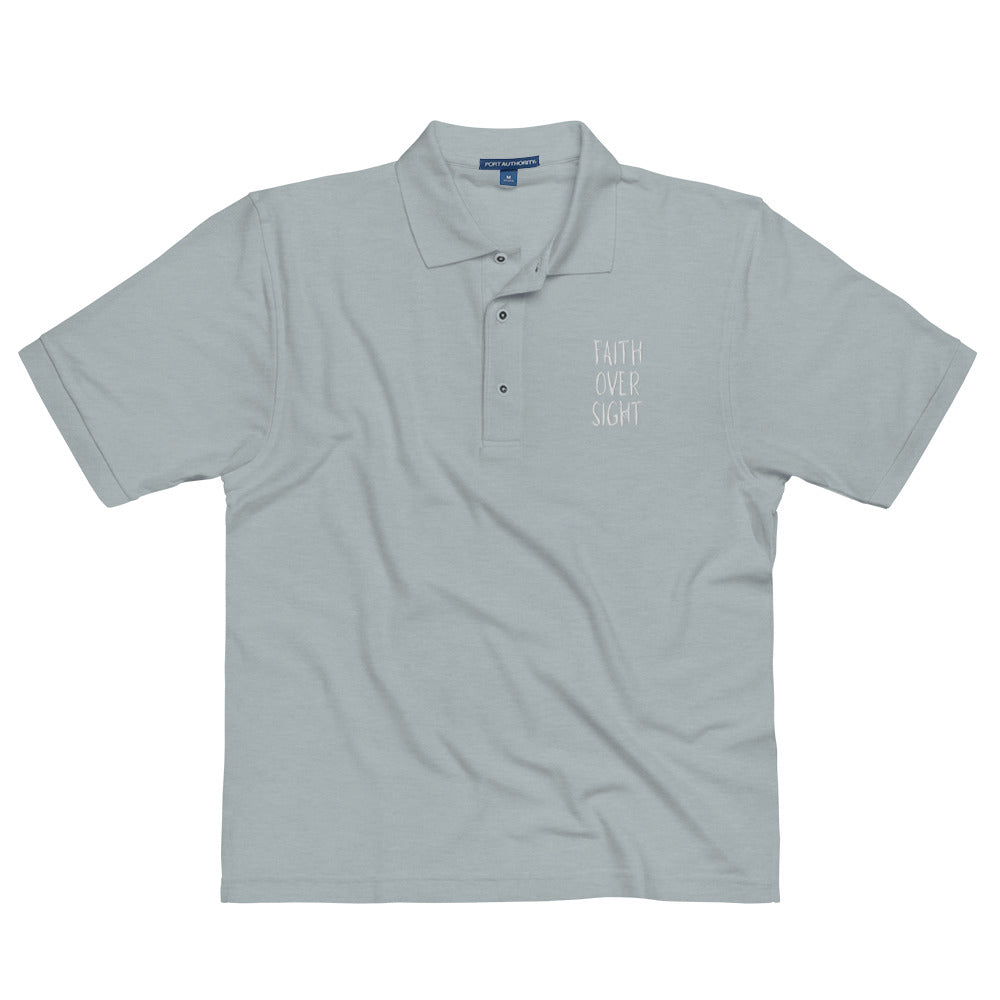 Faith Over Sight Men's Premium Polo