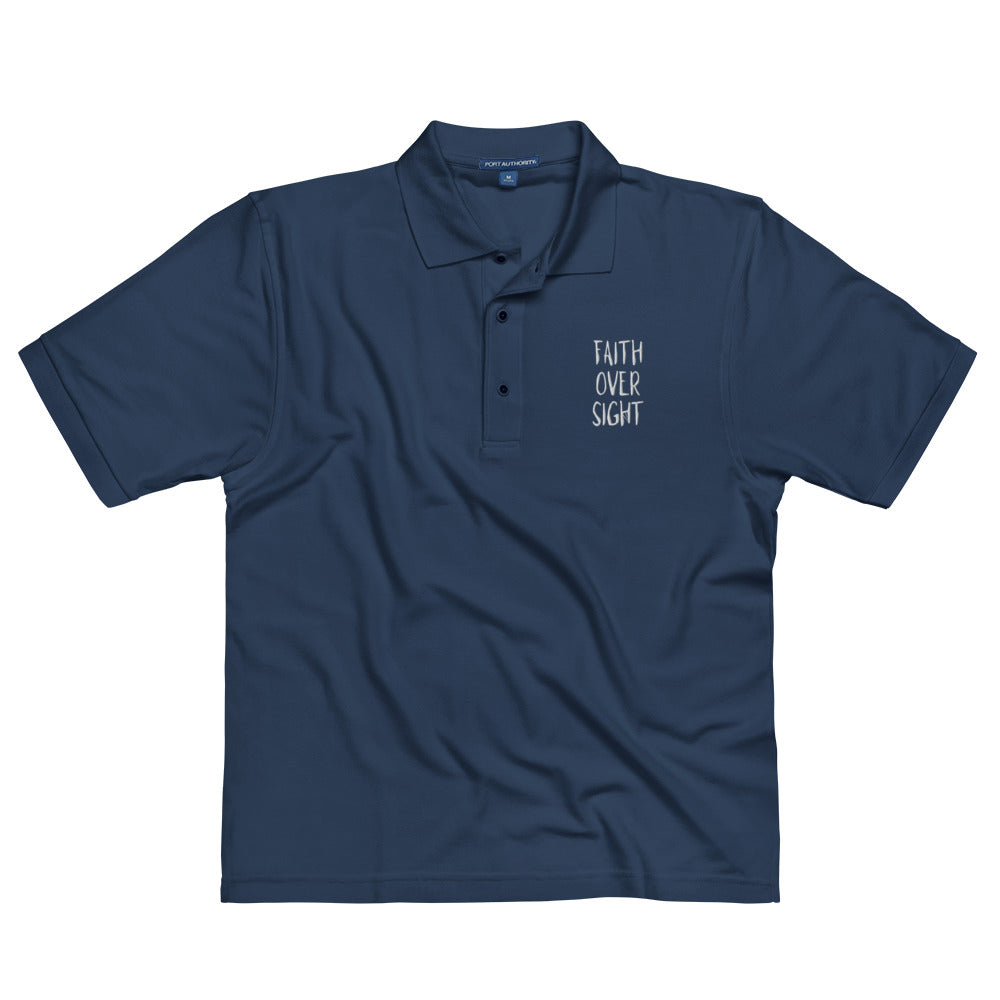 Faith Over Sight Men's Premium Polo