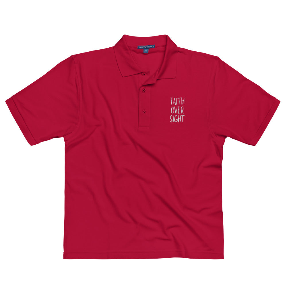 Faith Over Sight Men's Premium Polo