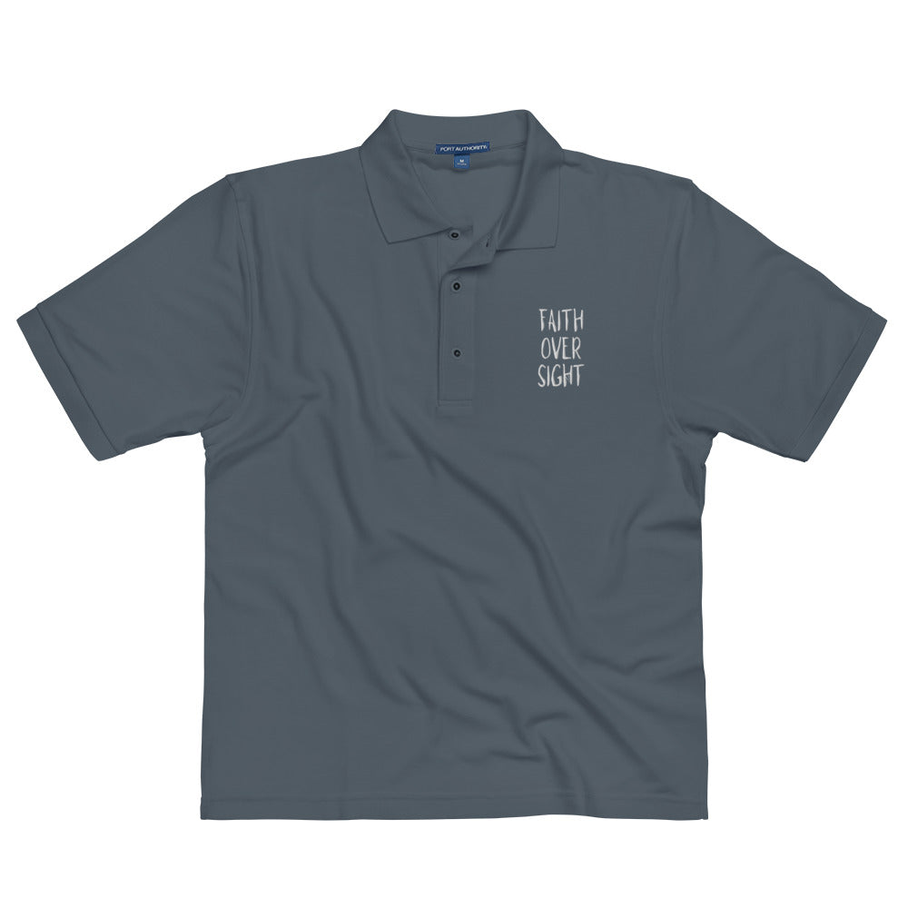 Faith Over Sight Men's Premium Polo