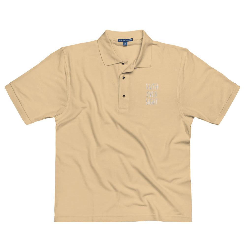 Faith Over Sight Men's Premium Polo